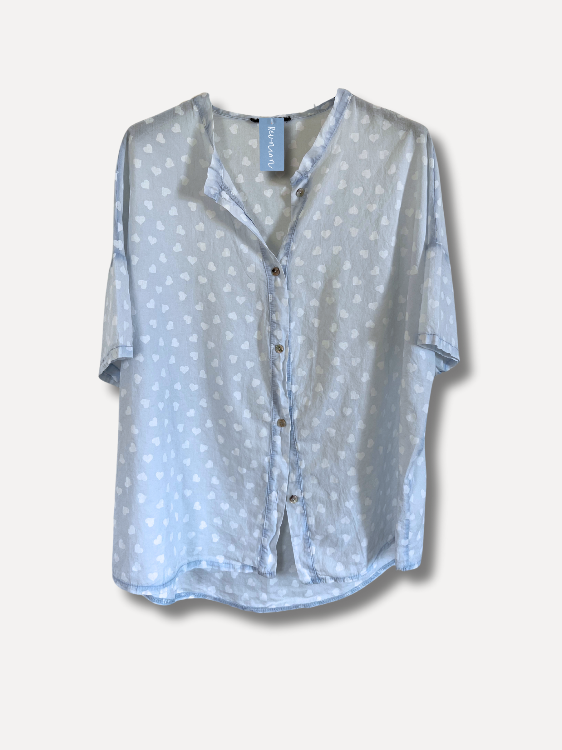 Amore Blouse, Sky Blue