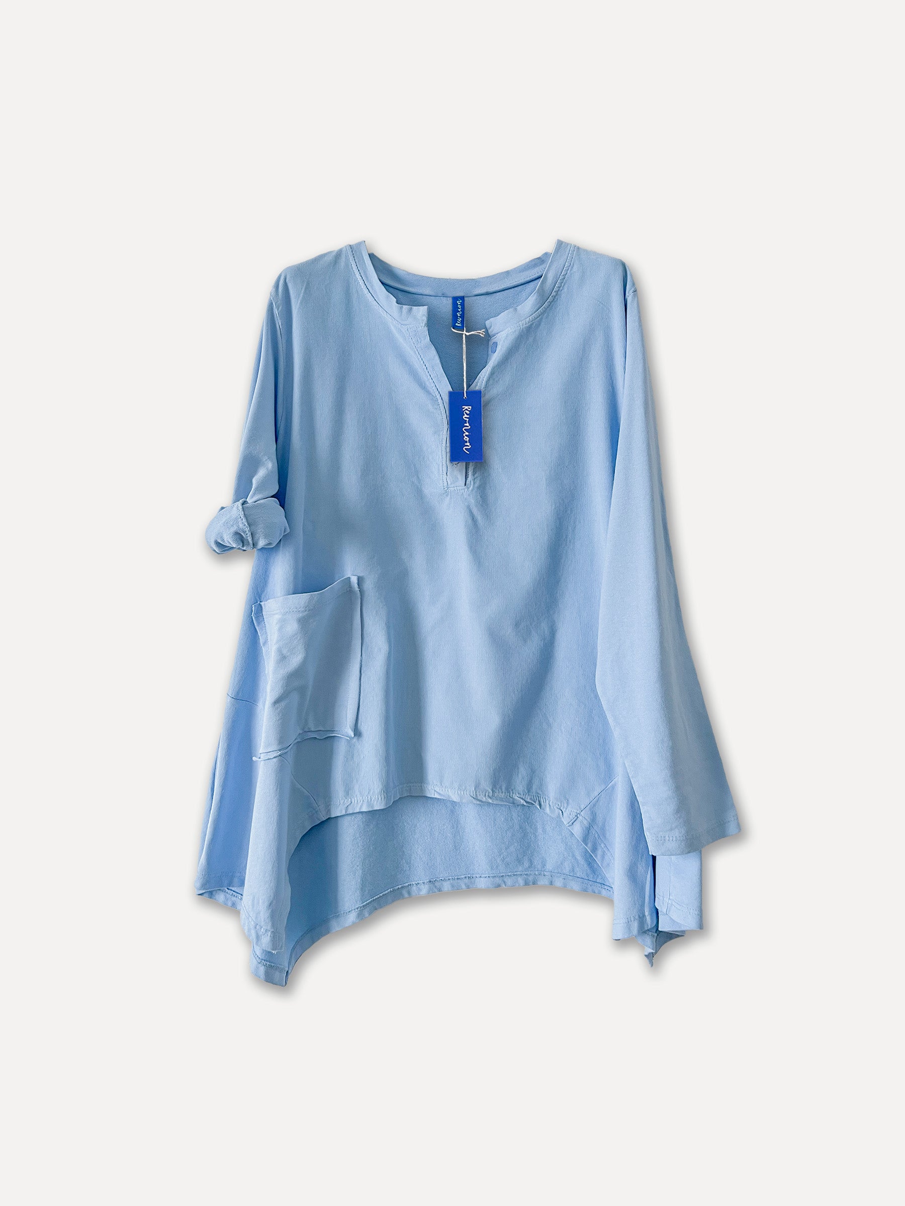 4948 - Cord Cotton Sweater, Sky Blue