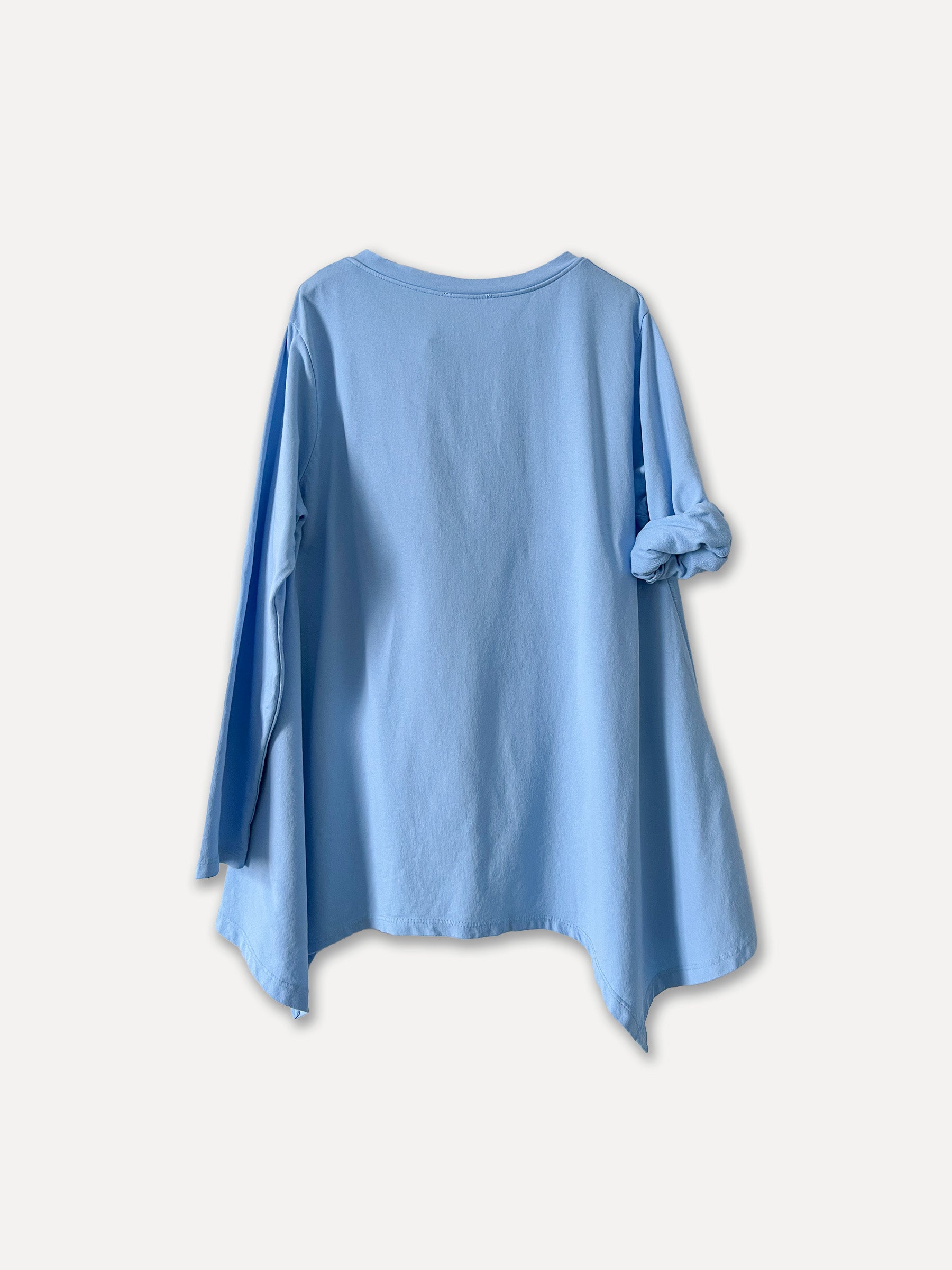 4948 - Cord Cotton Sweater, Sky Blue