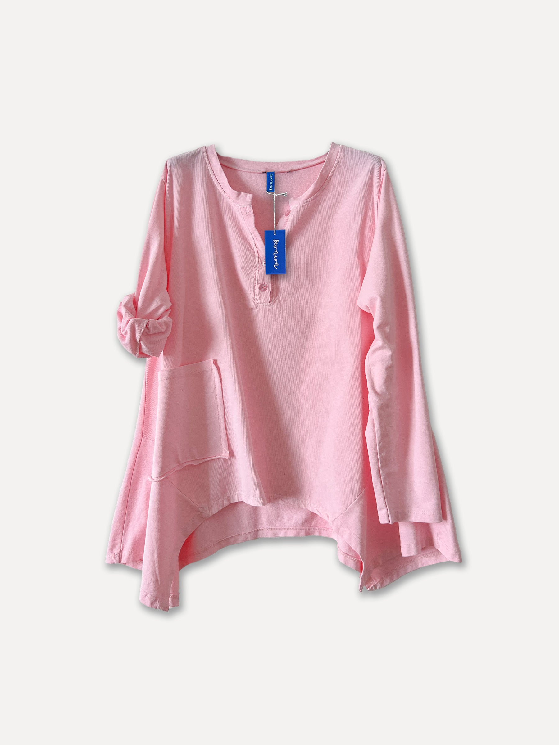 4948 - Cord Cotton Sweater, Baby Pink