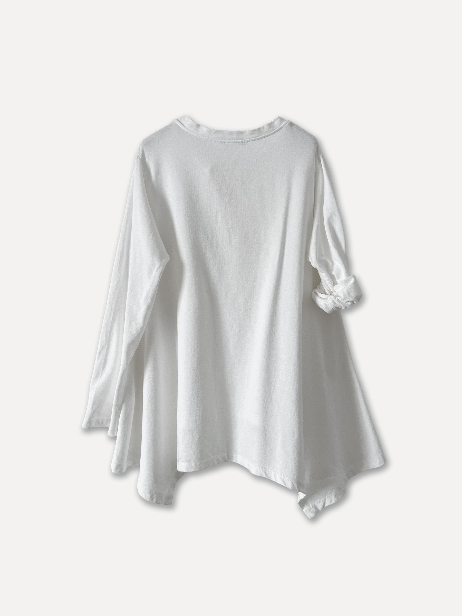 4948 - Cord Cotton Sweater, White