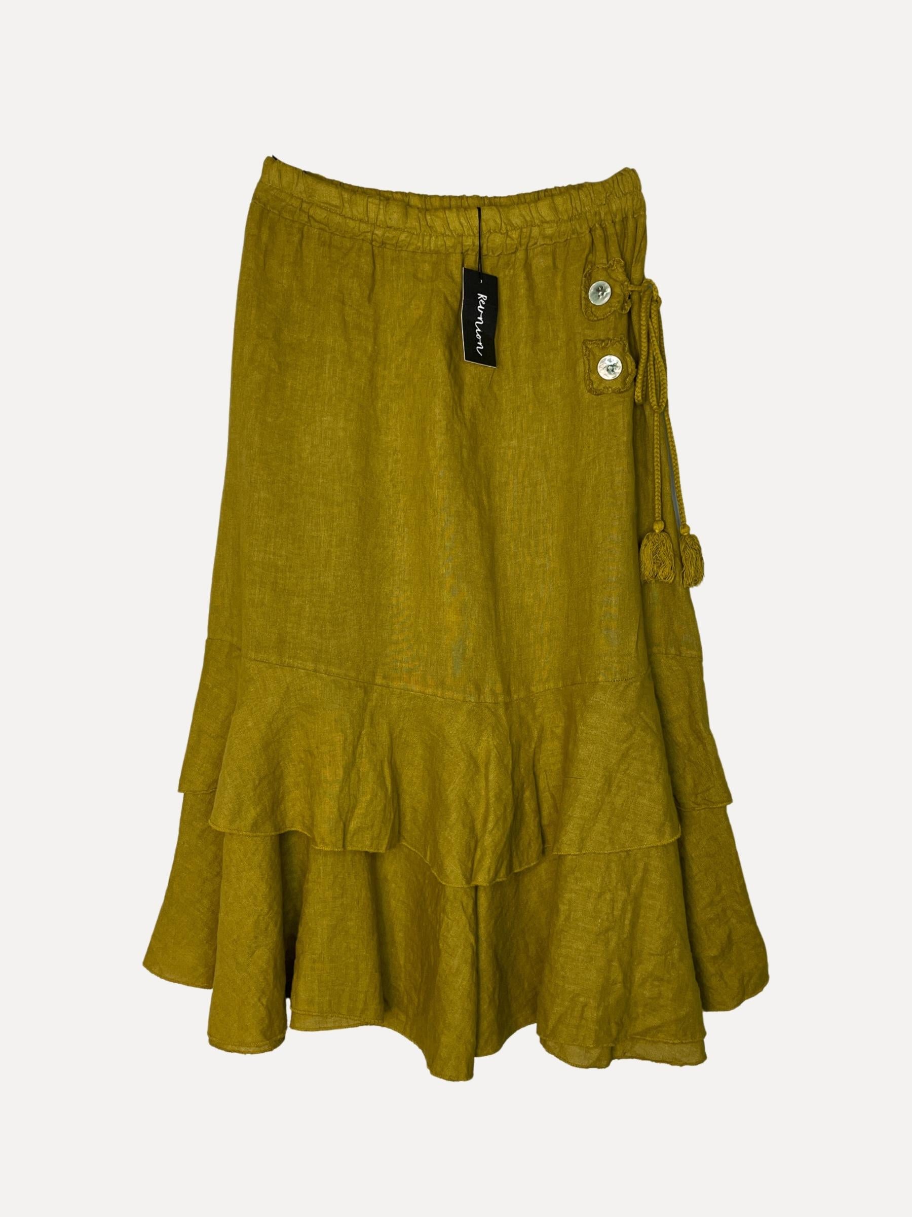 Daffodil Linen Skirt, Moss