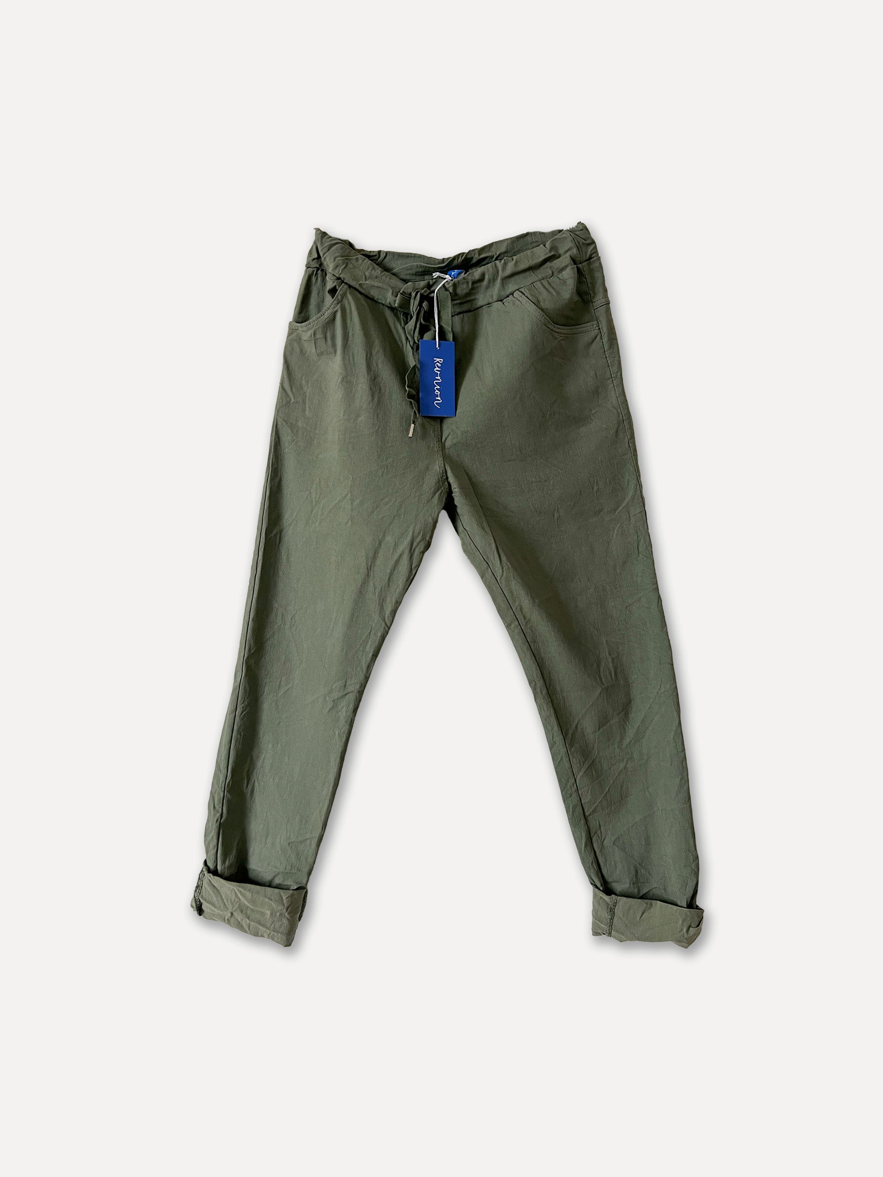 Pantalones de caja de primavera, ejército (L/XL)