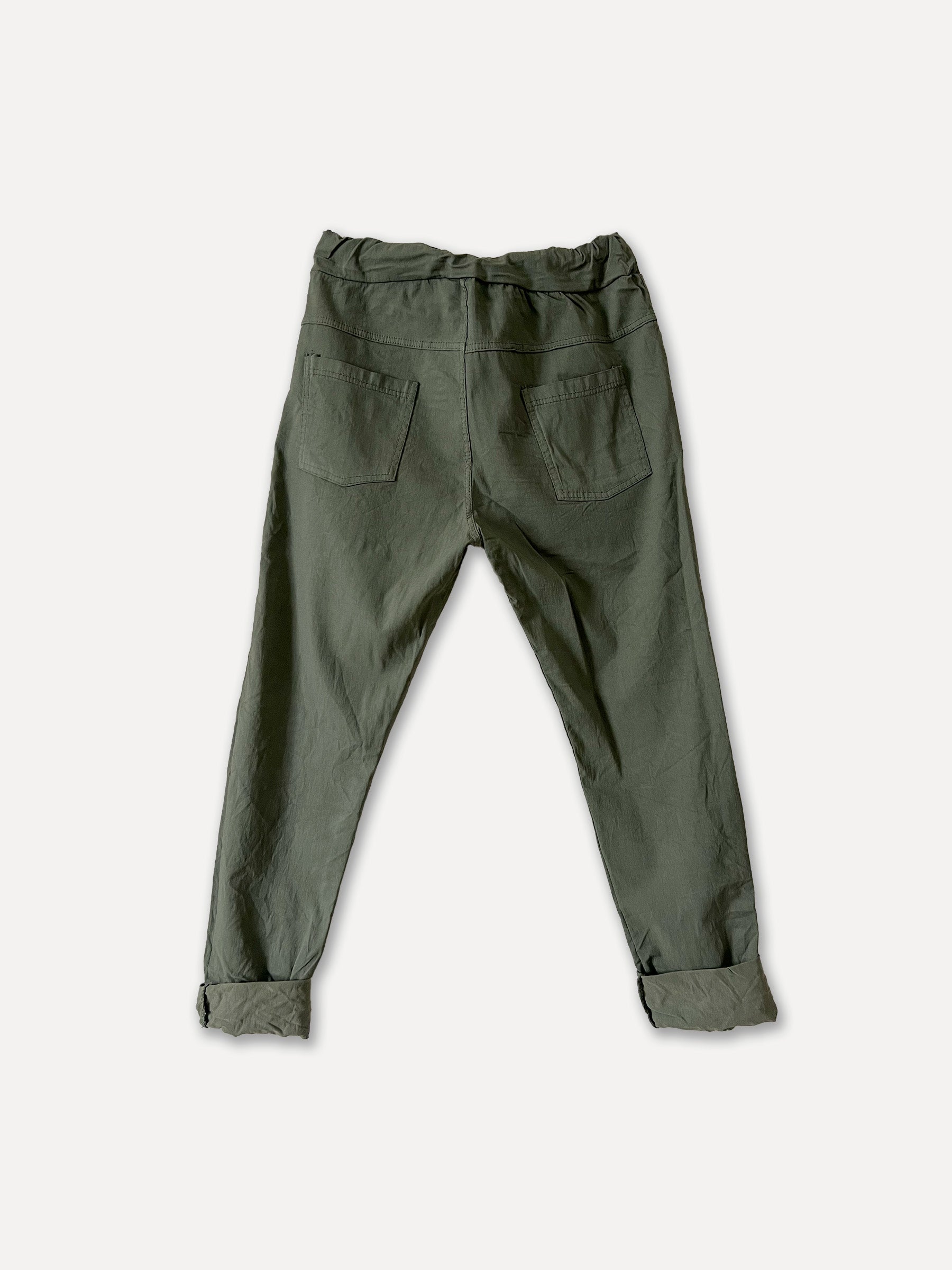 Pantalones de caja de primavera, ejército (L/XL)