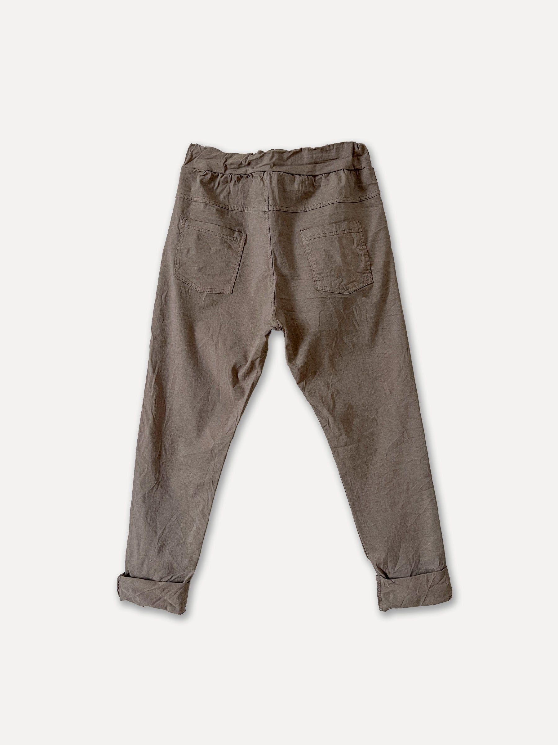 Pantalones de caja de lavado de resorte, marrón (L/XL)