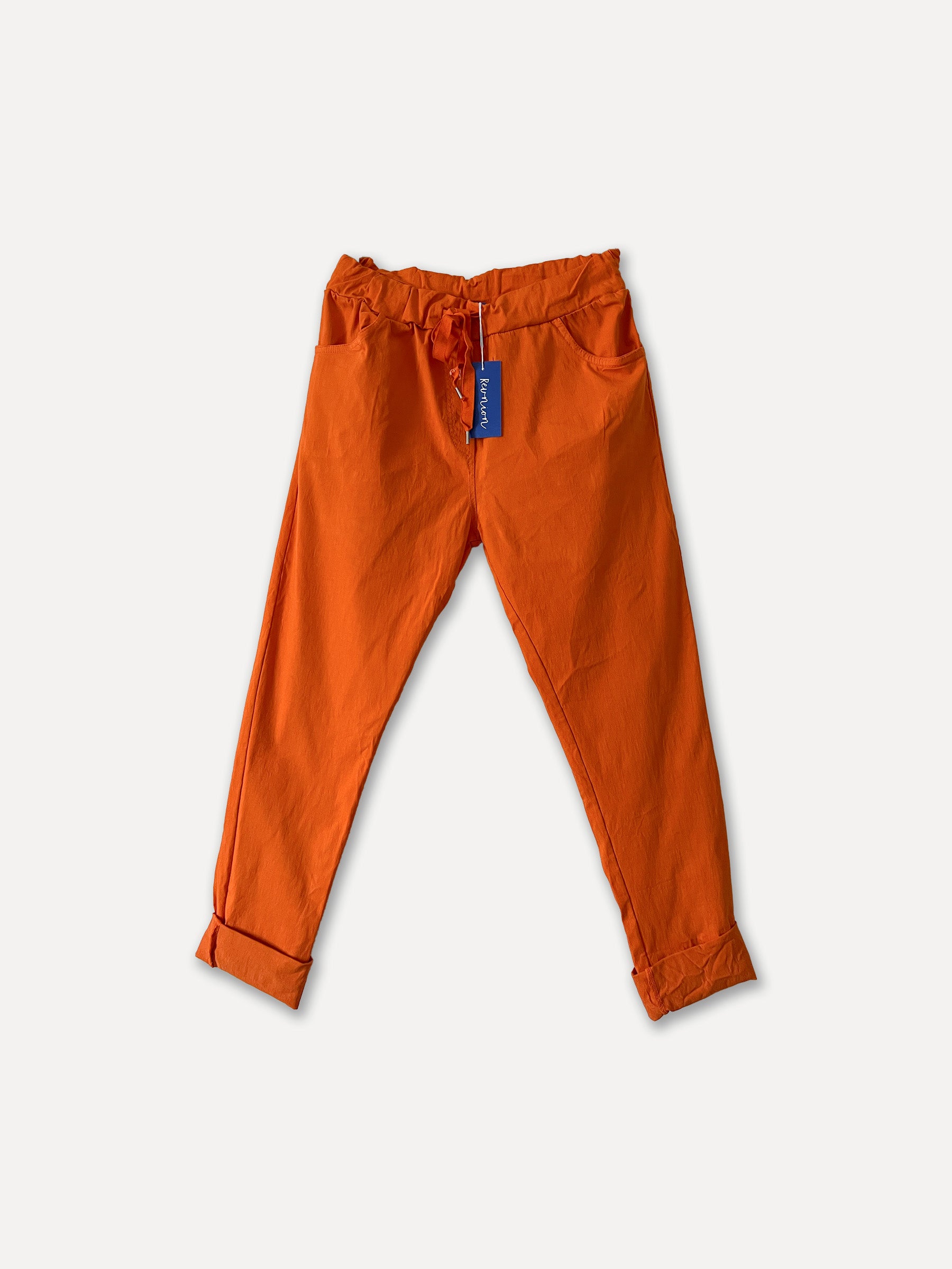 Pantalones de caja de lavado de resorte, naranja (L/XL)