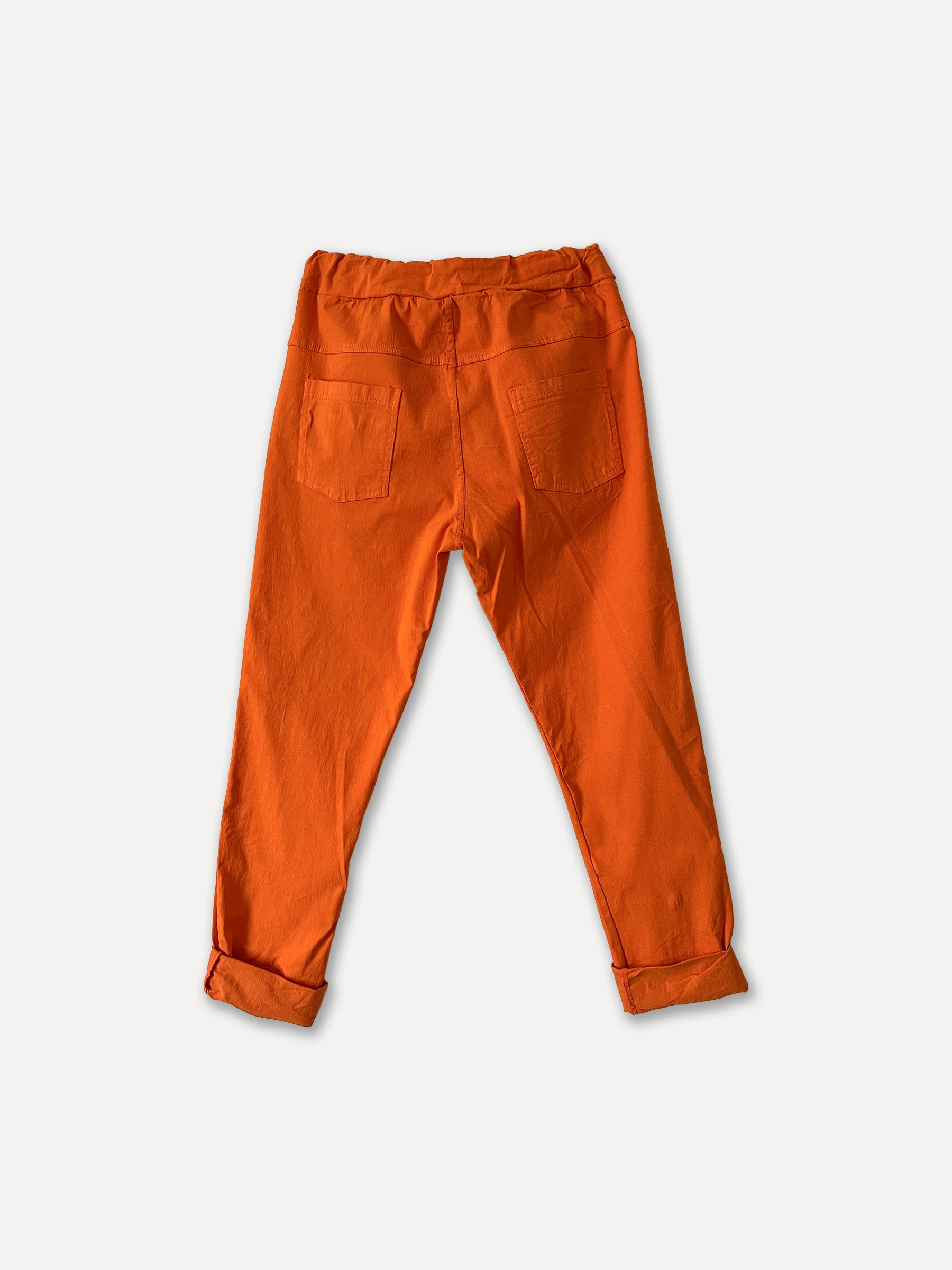 Pantalones de caja de lavado de resorte, naranja (L/XL)