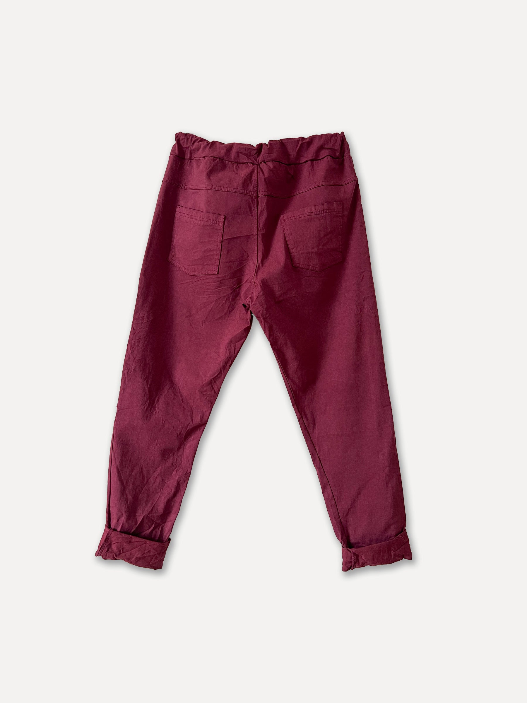 Pantalones de caja de lavado de resorte, rojo (L/XL)