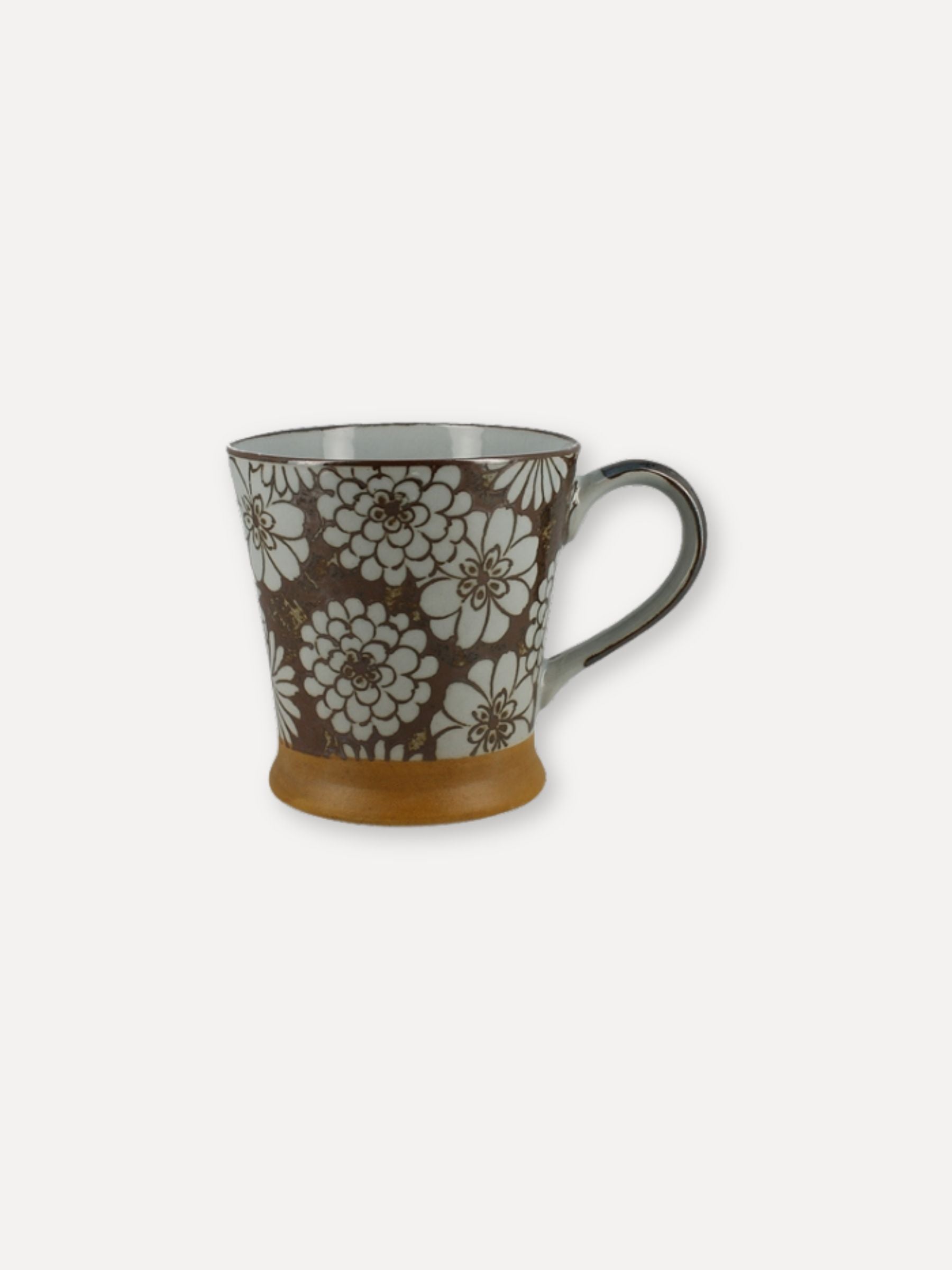 Floral Mug, Brown