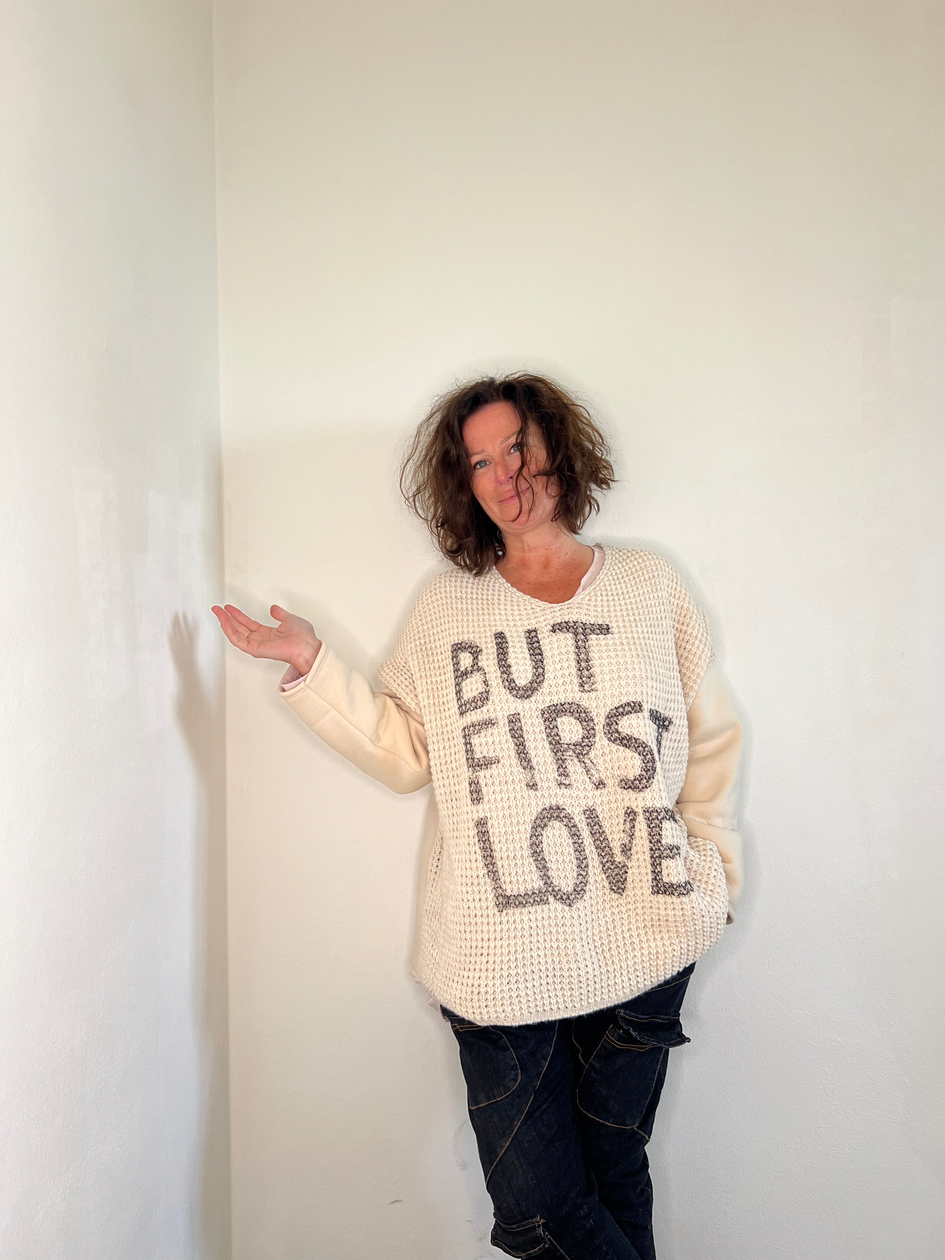 But First Love Sweater, Beige