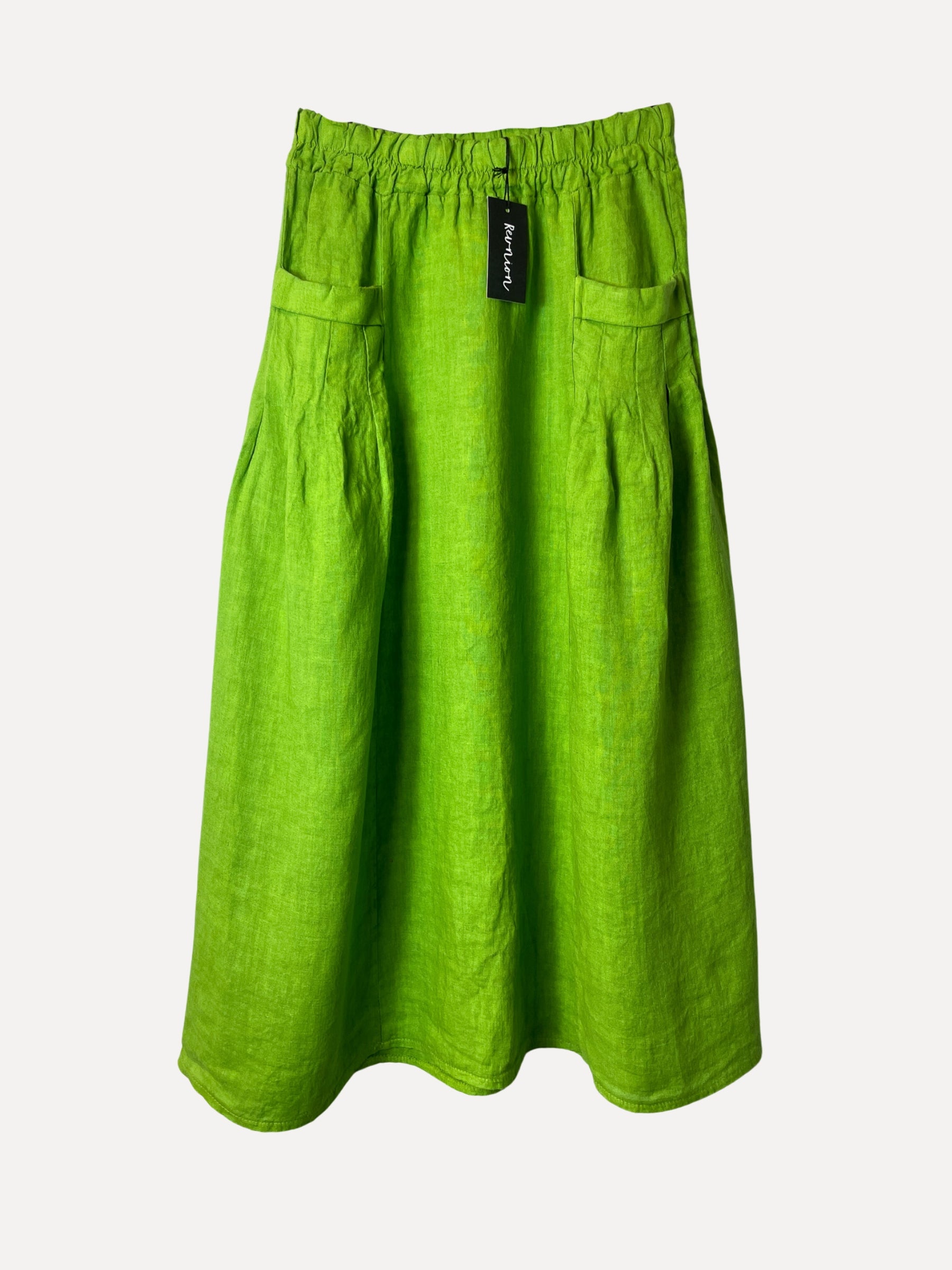 Tori Linen Skirt, Spring Green