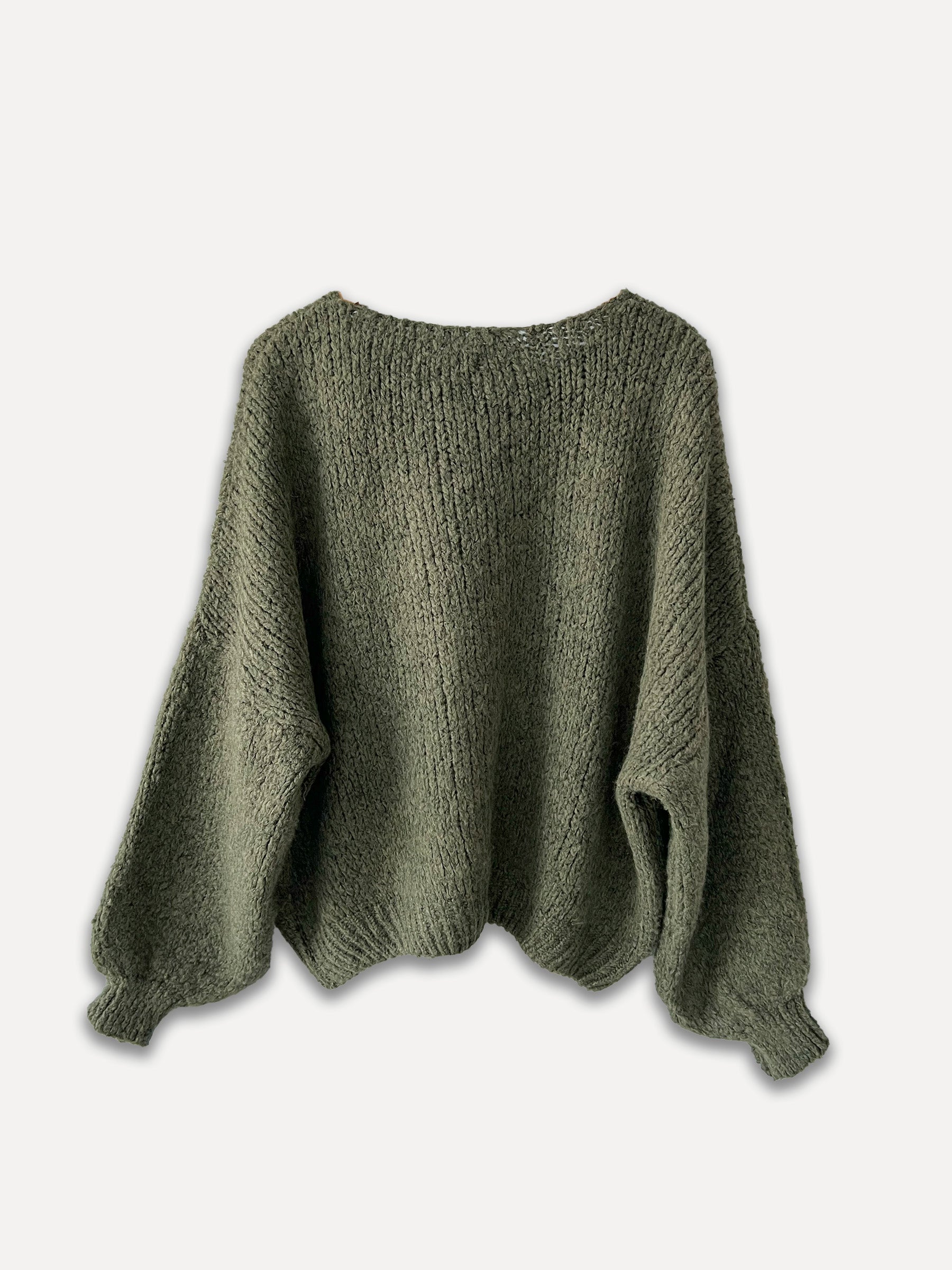 Knot Short Cardigan, Army