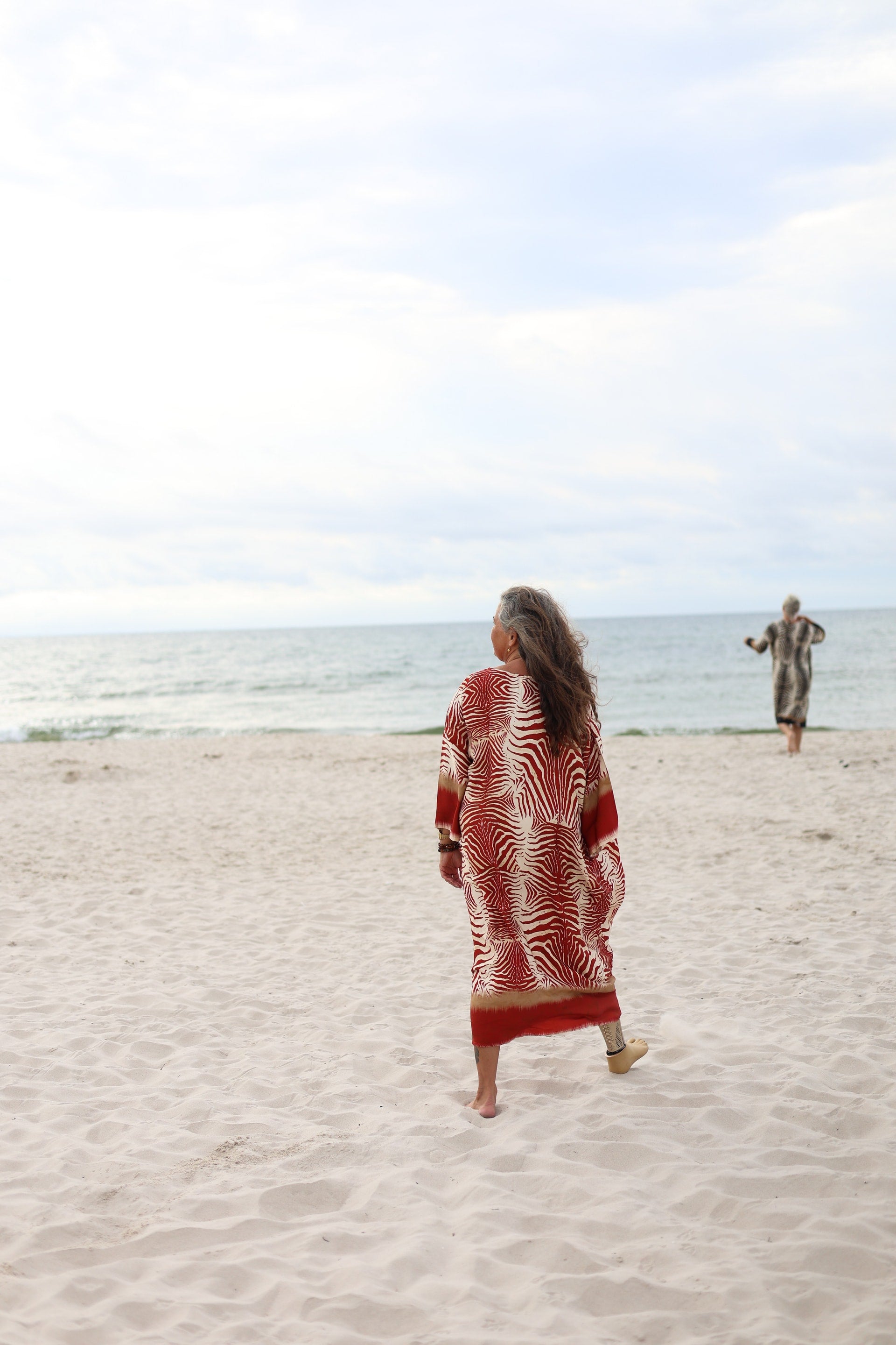 Zebra Sunset Dress, Red