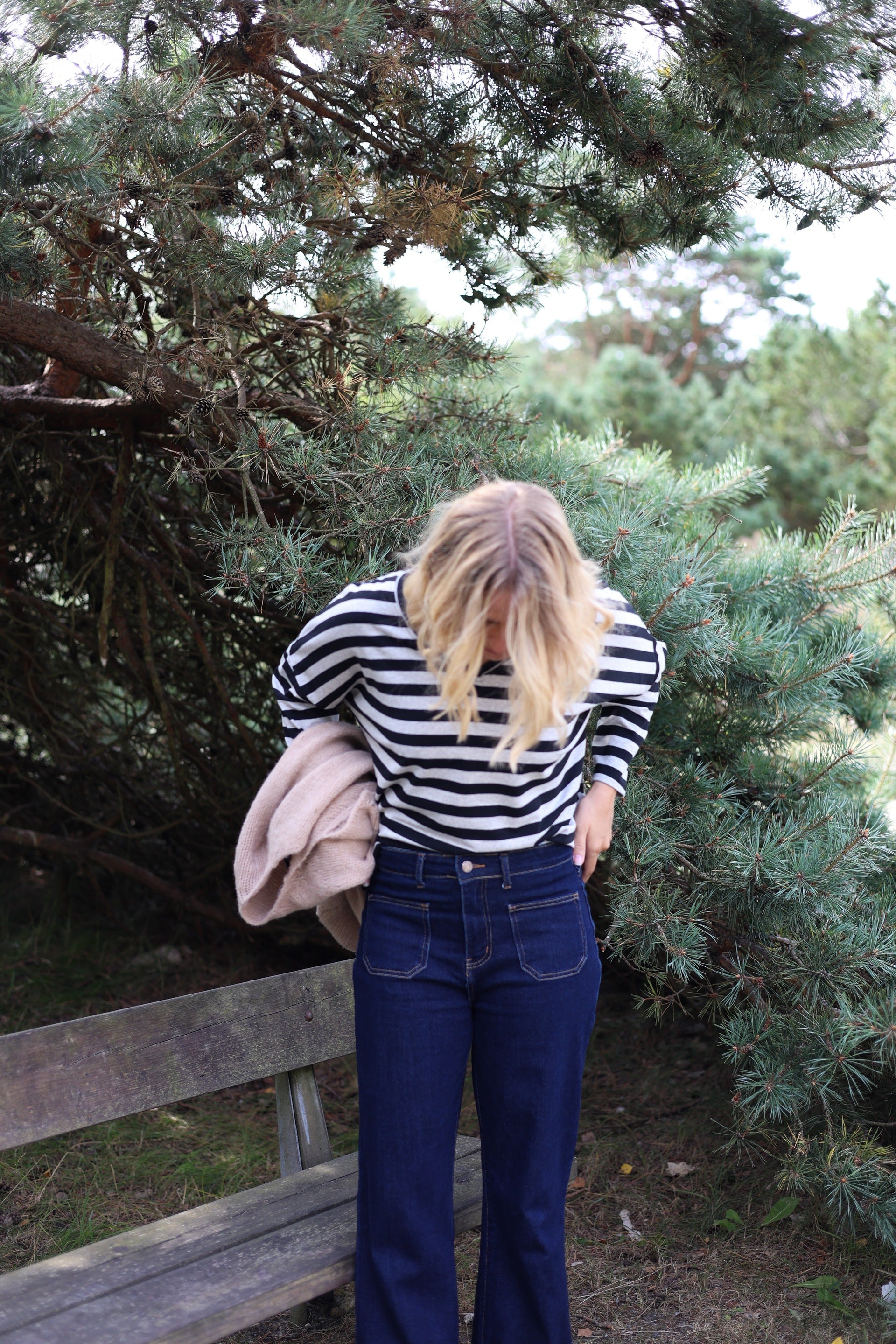 Friday Stripe T, Grey