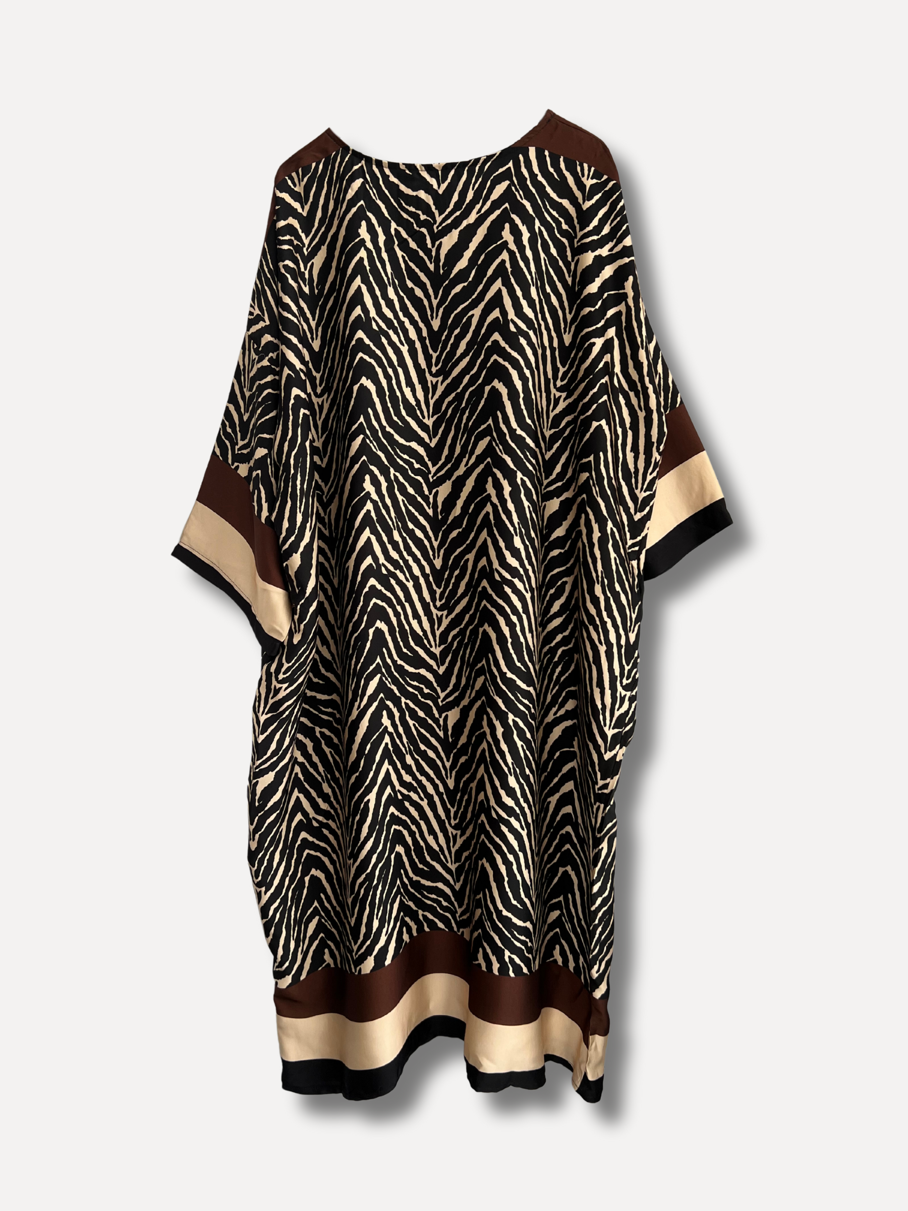 Zebra Stripe Dress, Black