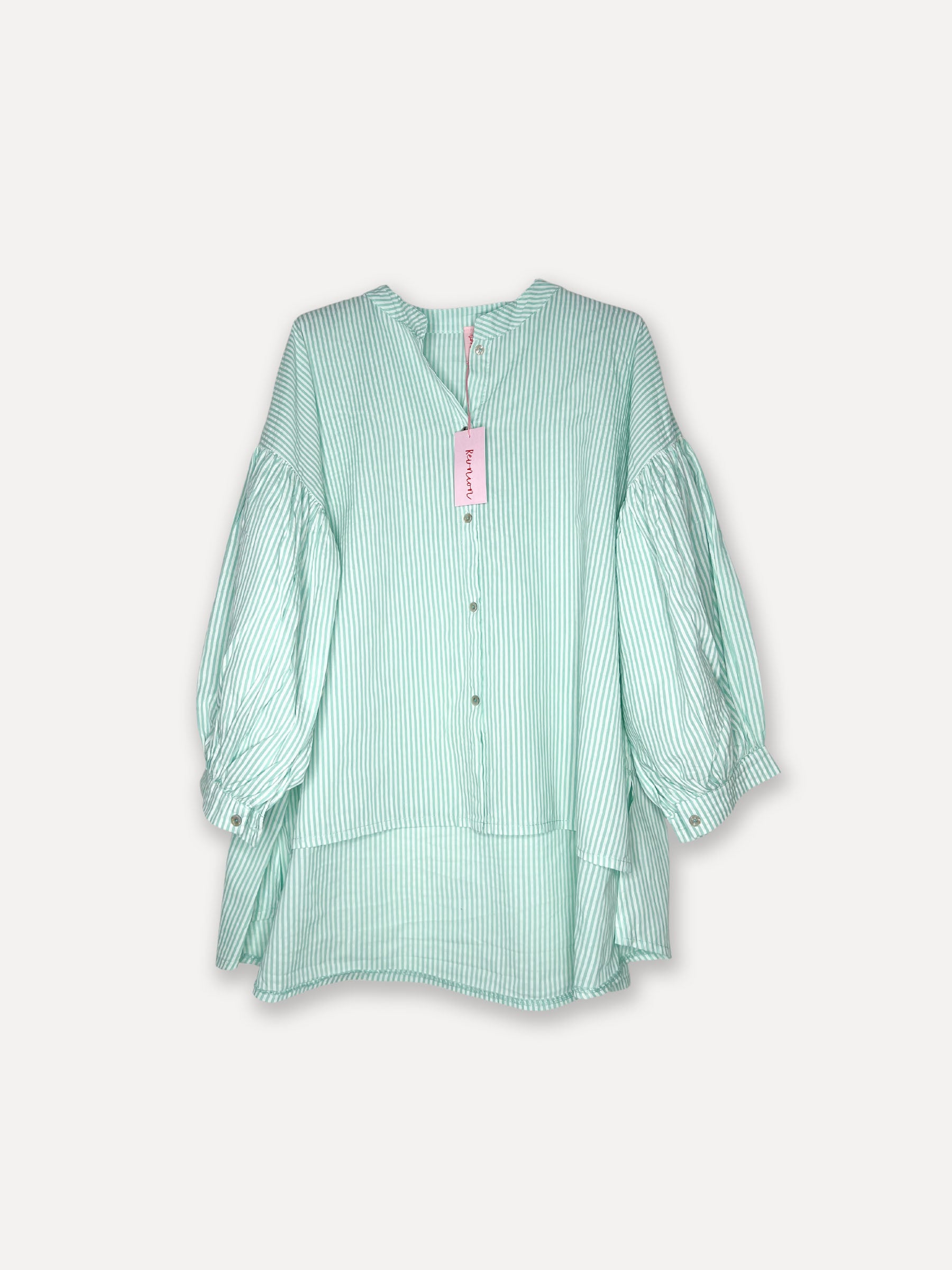 Alba  Stripe Spring Summer Blouse, Gucci Green