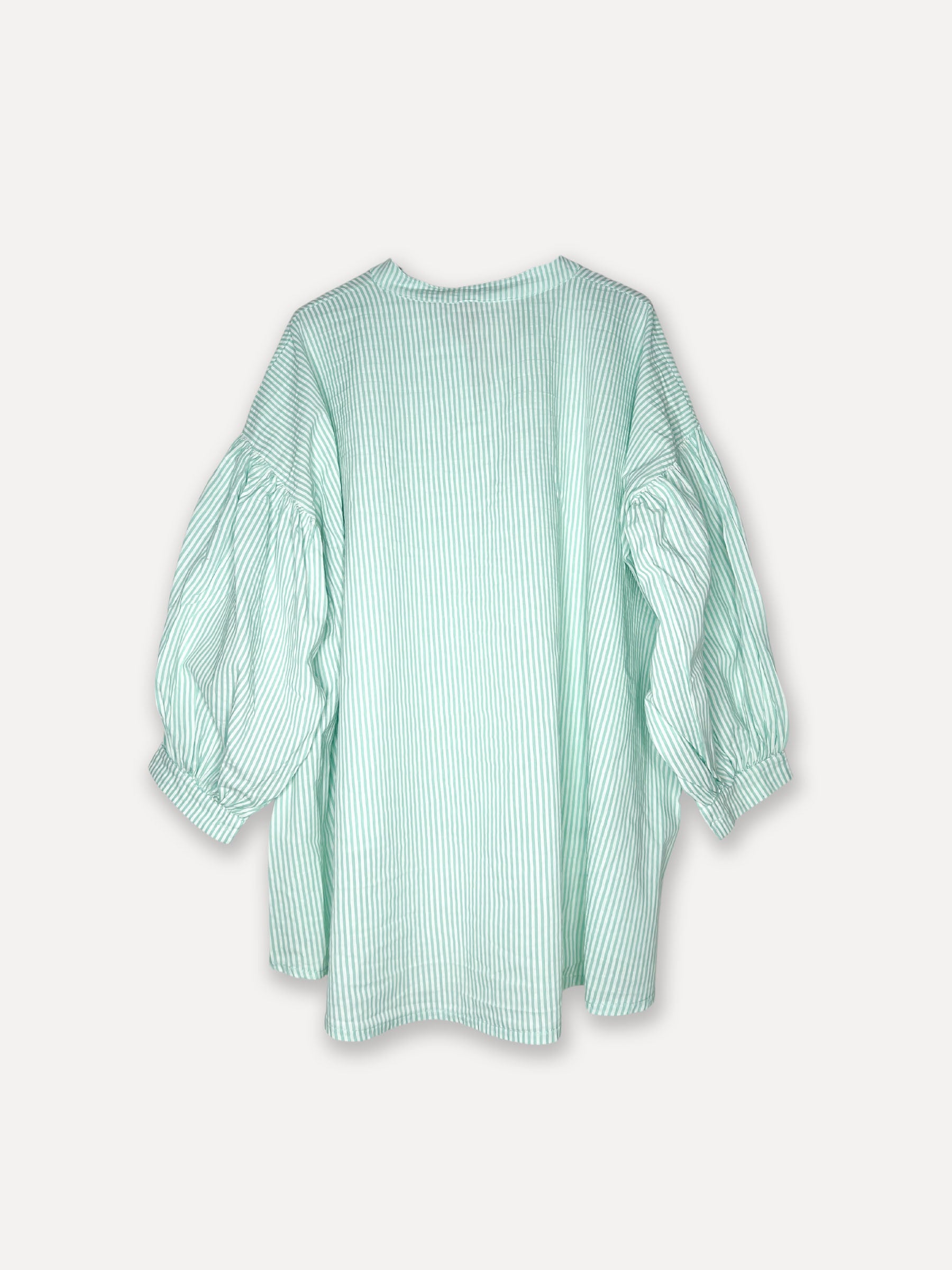 Alba  Stripe Spring Summer Blouse, Gucci Green