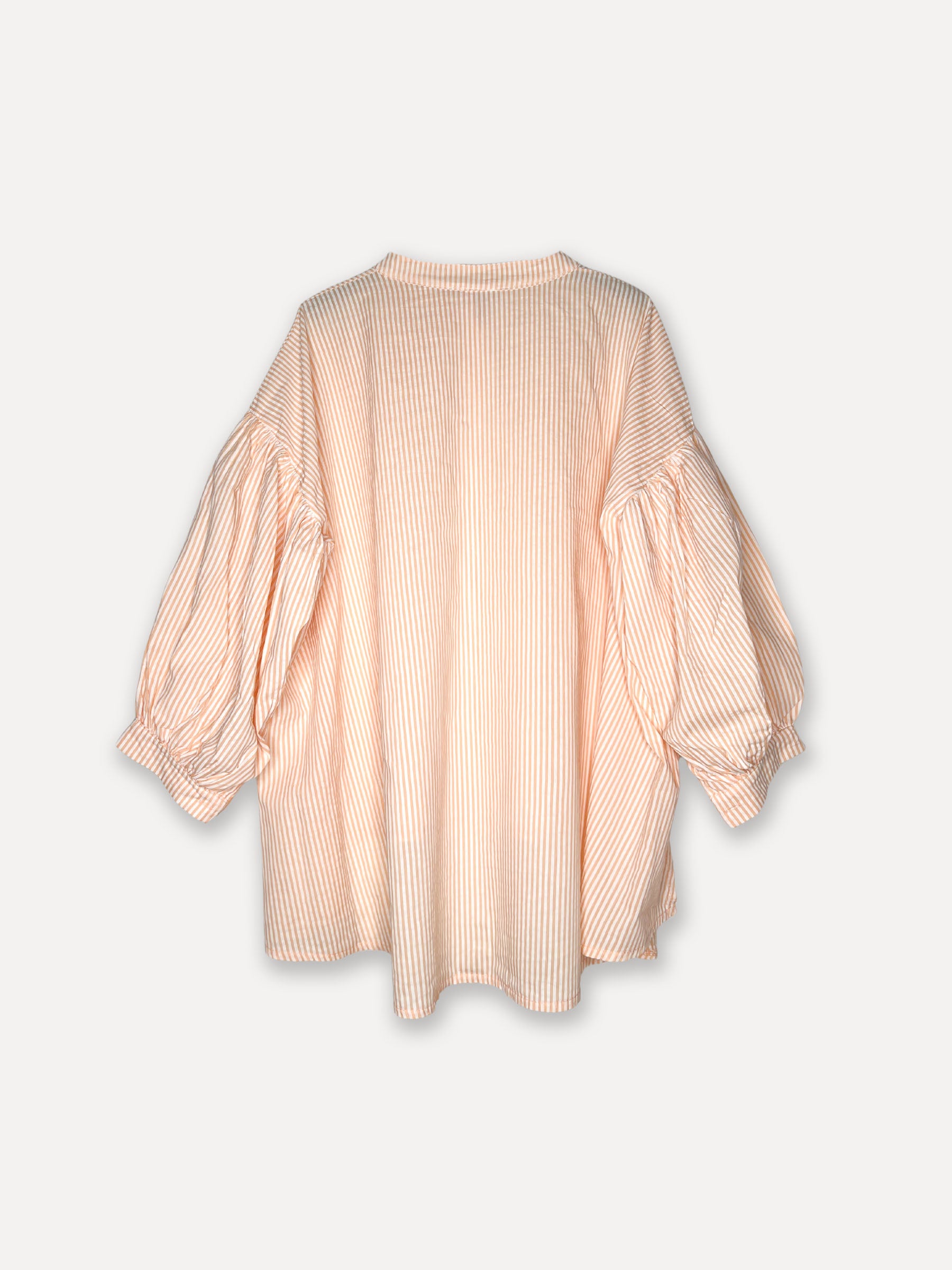 Alba Stripe Spring Summer Blouse, Peach