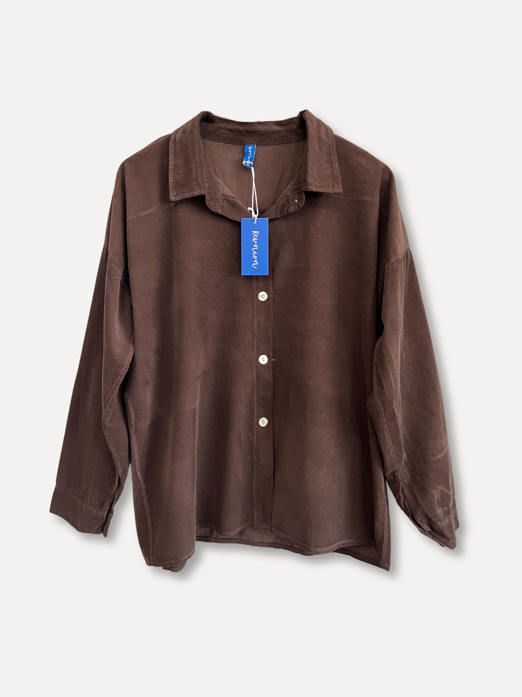 Back to Work Cord Shirt, Espresso