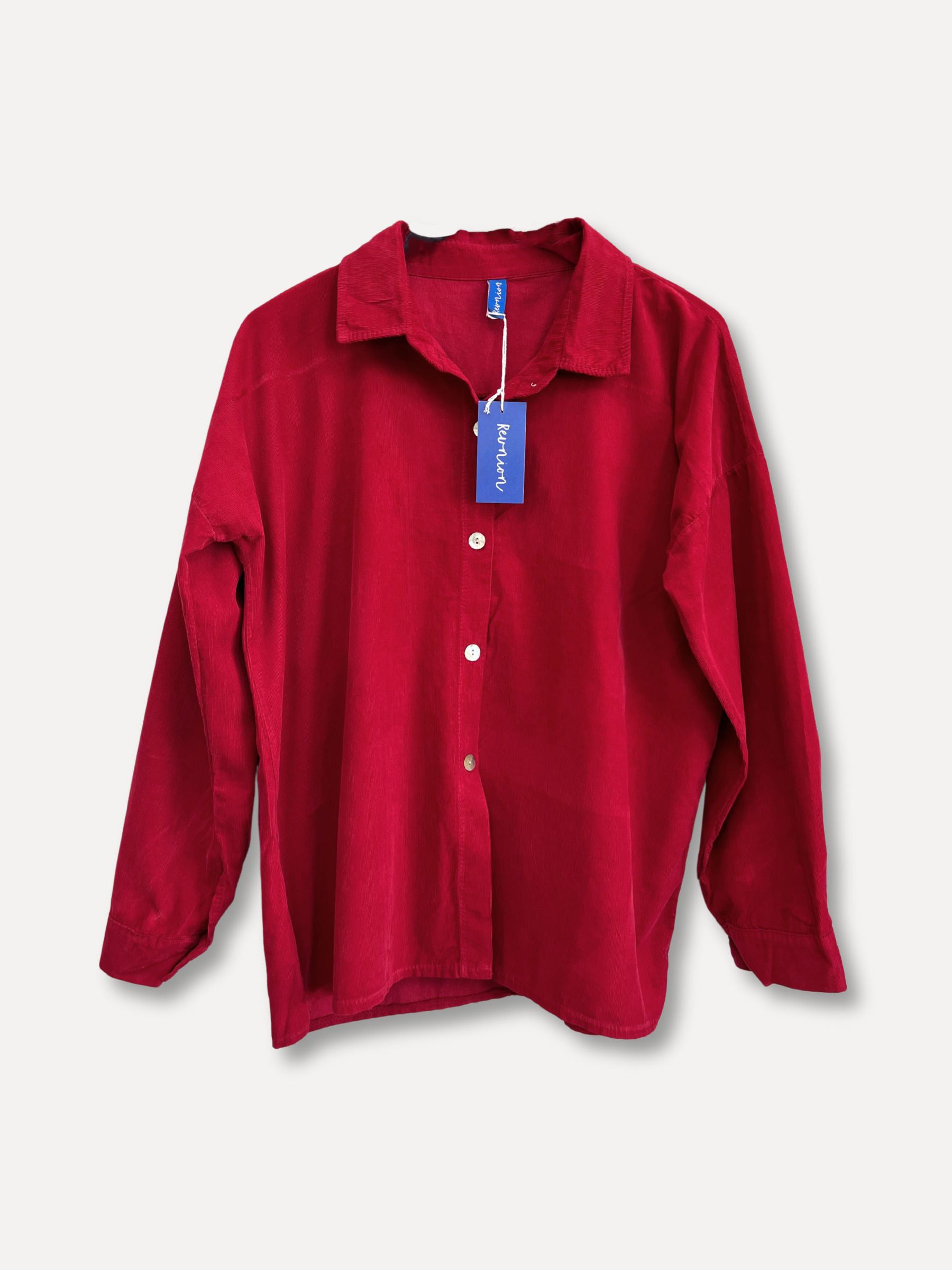 Back to Work Cord Shirt, Indian Red