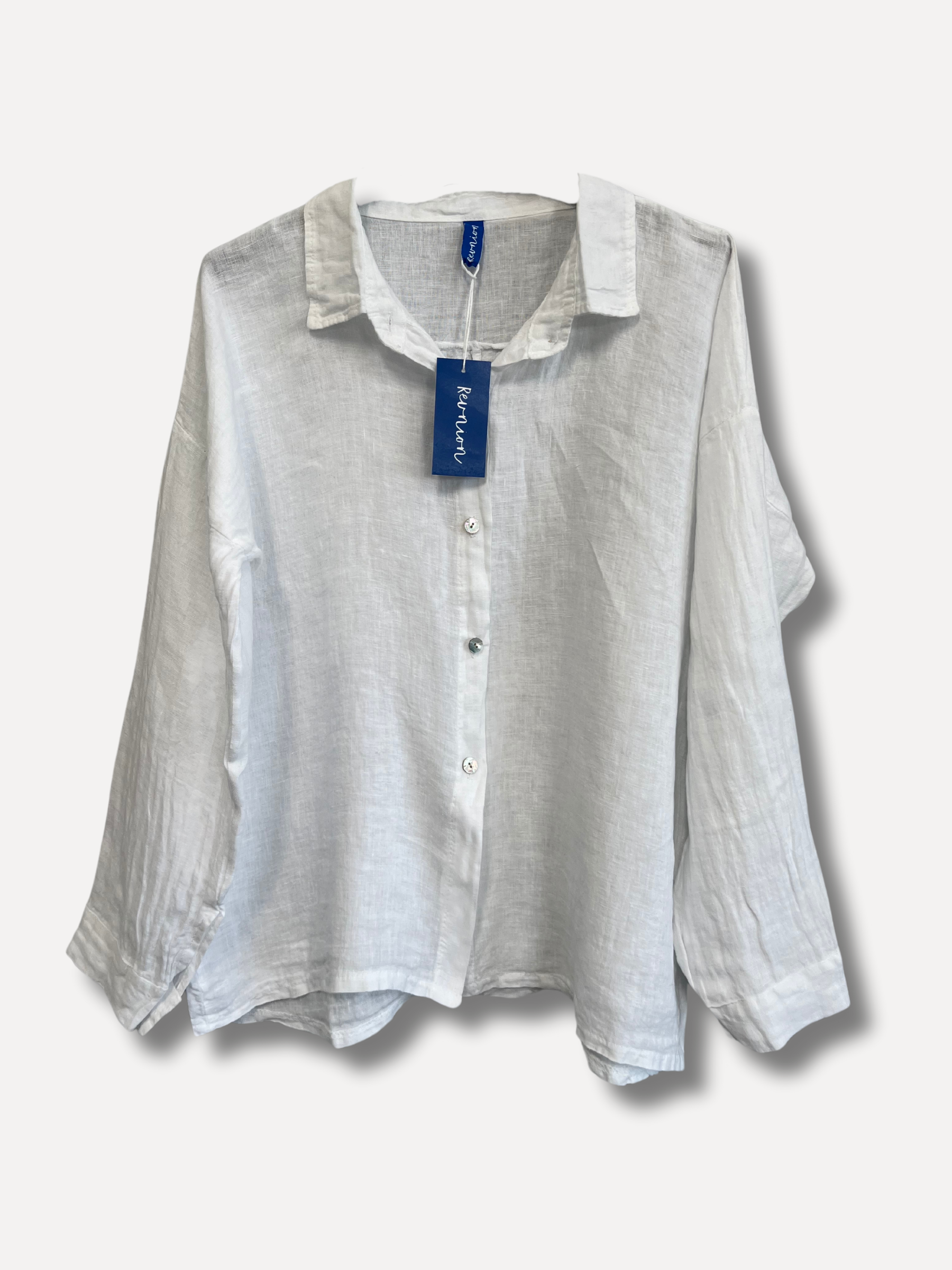 Back to work the line shirt, white