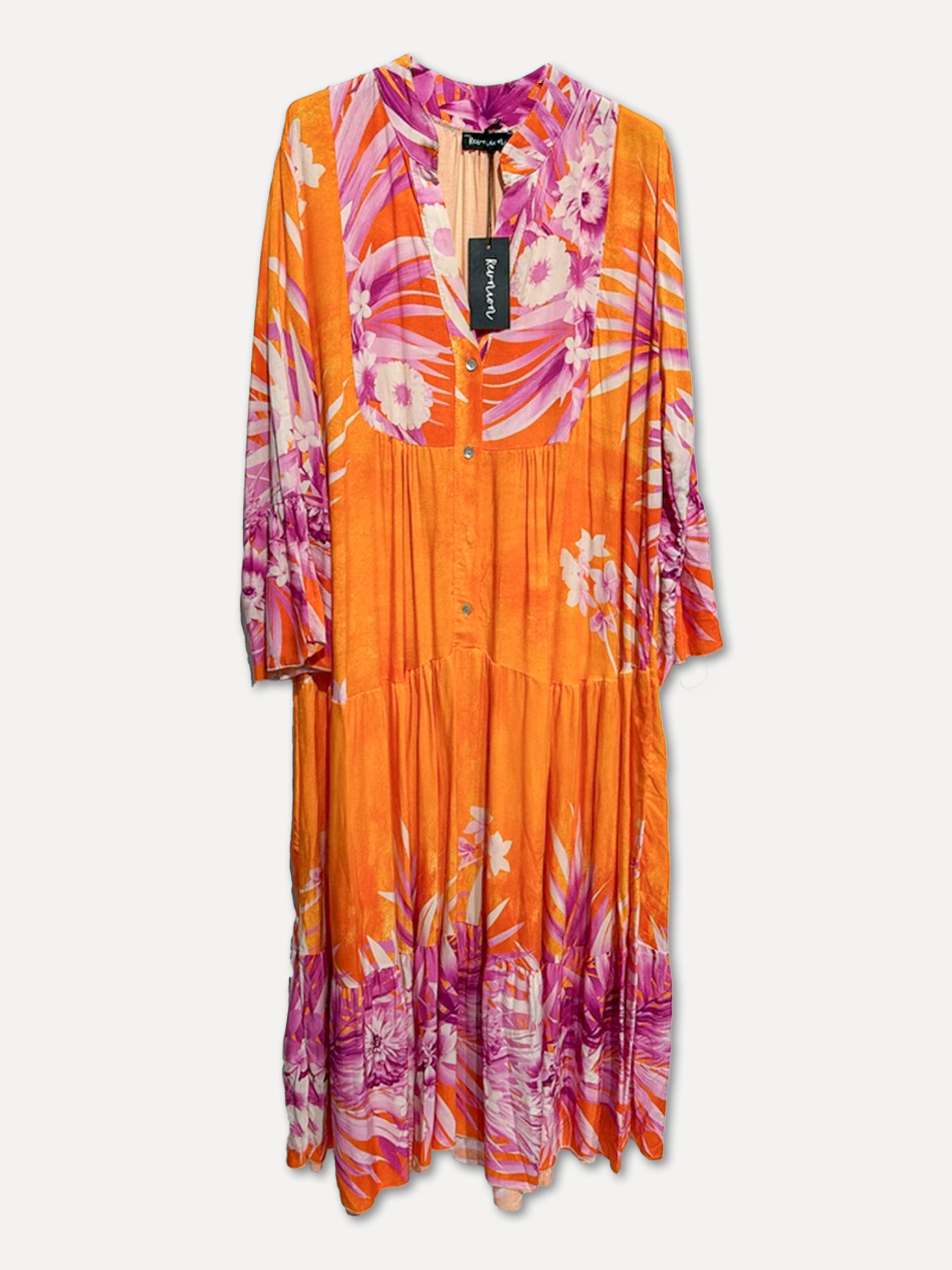 Bali Viscose Maxi Dress, Orange