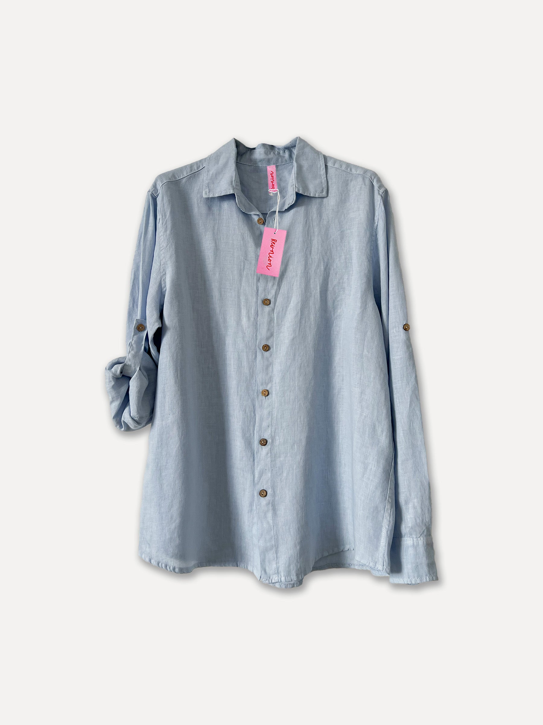 Chemise de petit ami, bleu ciel