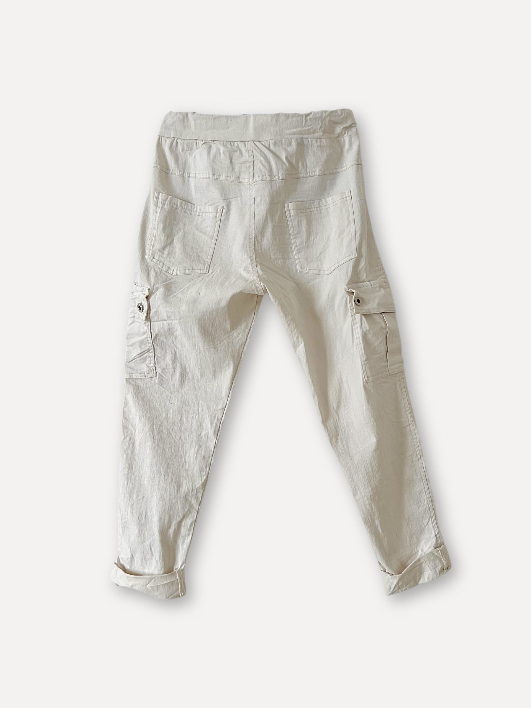 Cargo box pants, beige