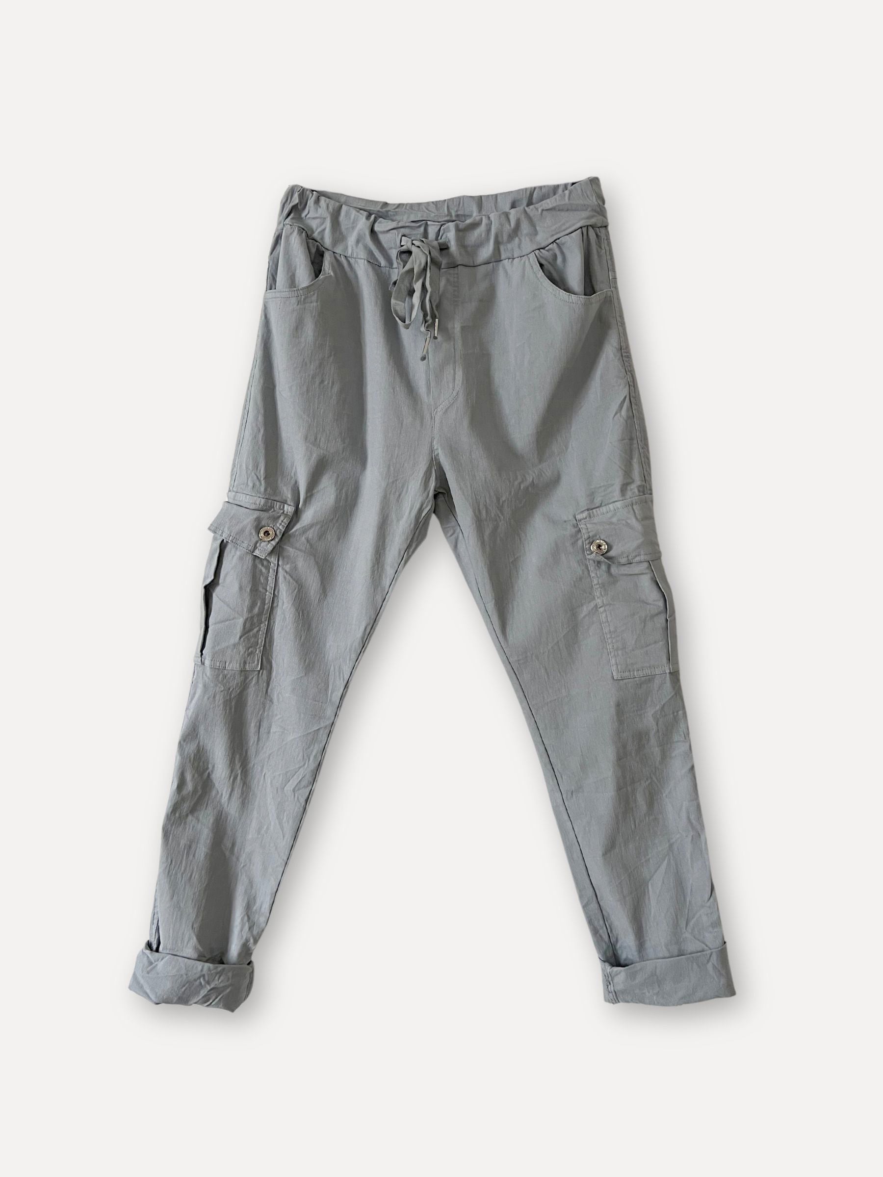 Cargo Box Pants, Gray