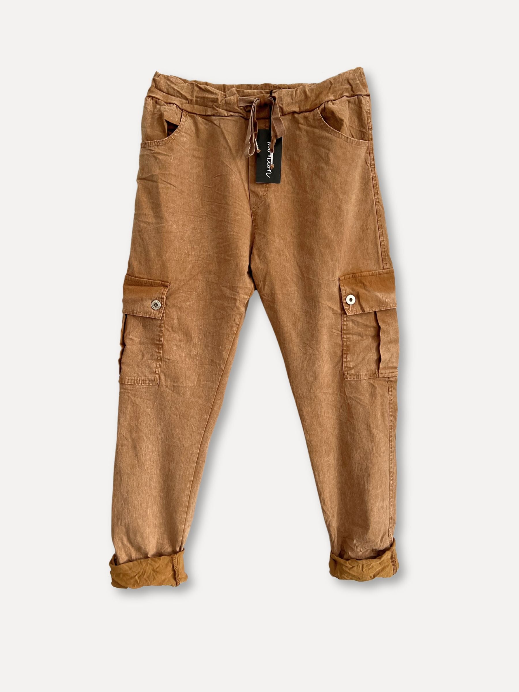 Cargo box pants, taupe