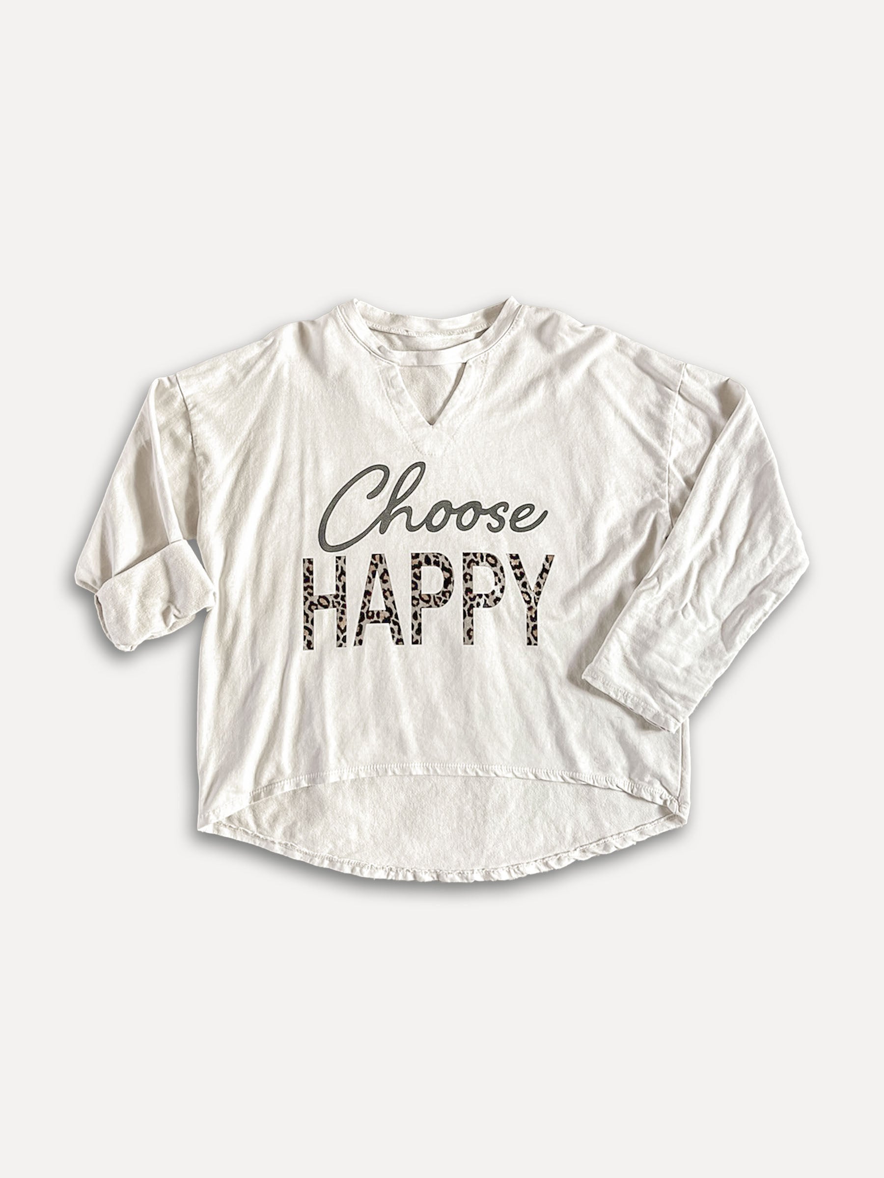 Choose Happy T-Shirt, Beige