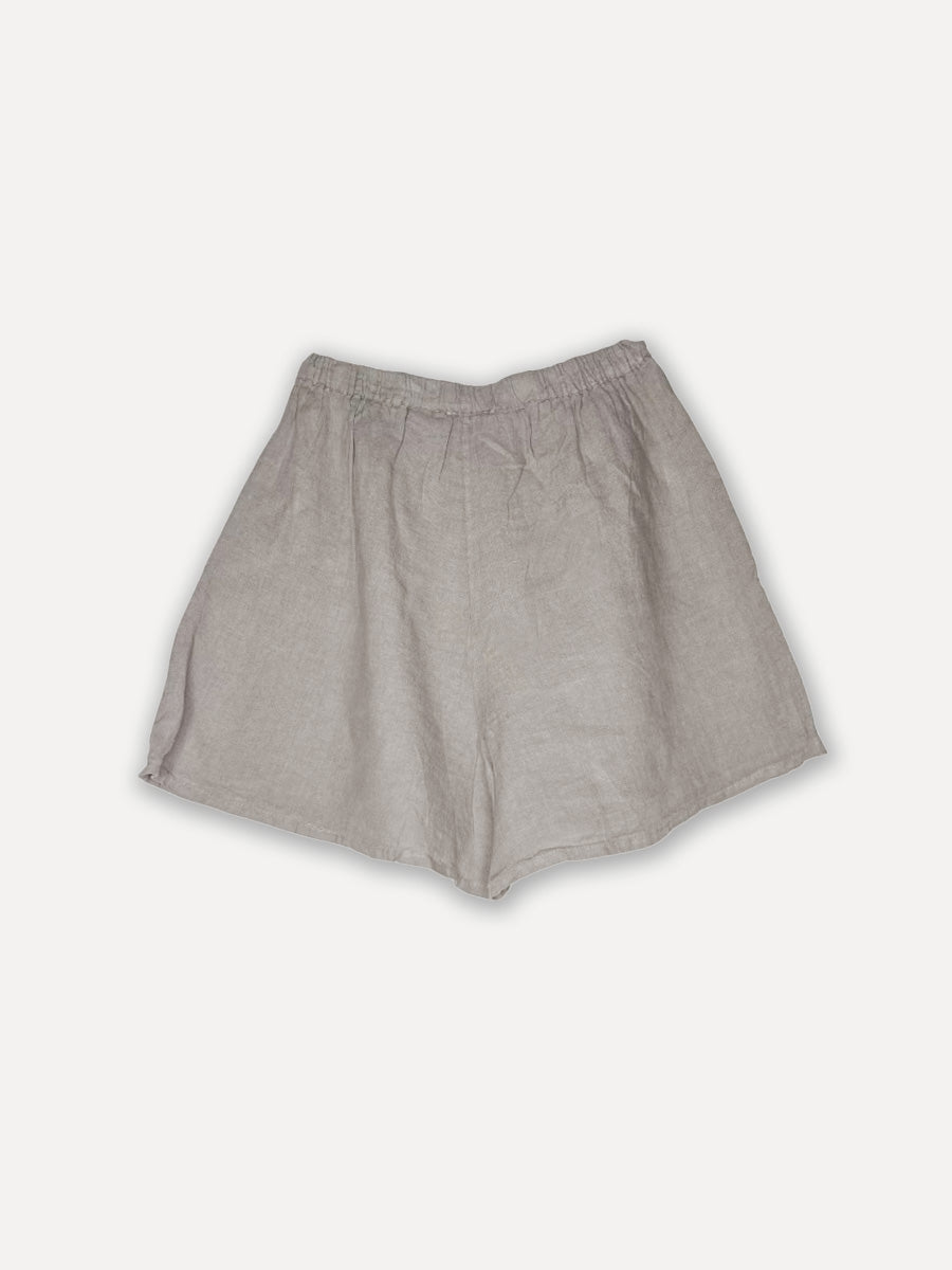 Shorts de lin d'attitude de la ville, beige