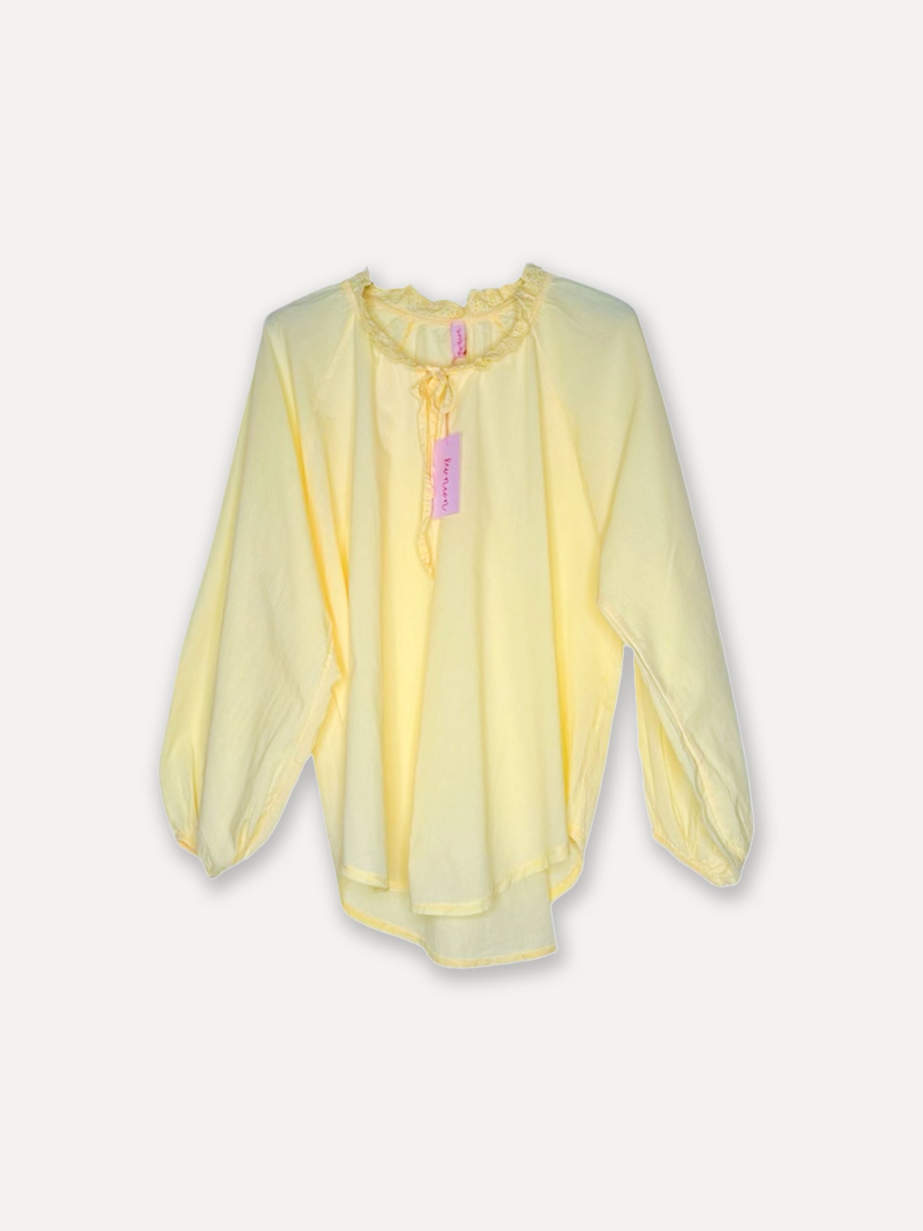 Chemise en dentelle fanée, citron