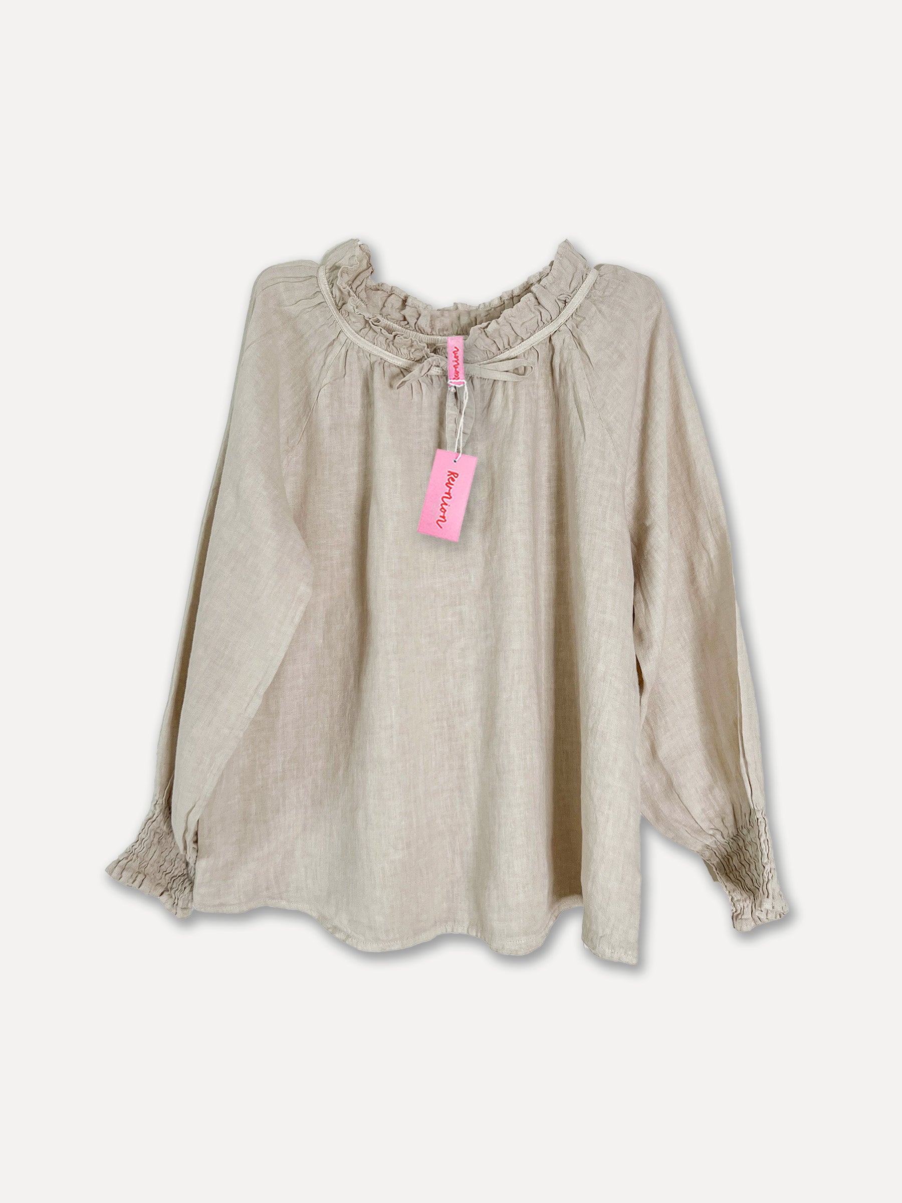 Blusa de lino Jacky, beige