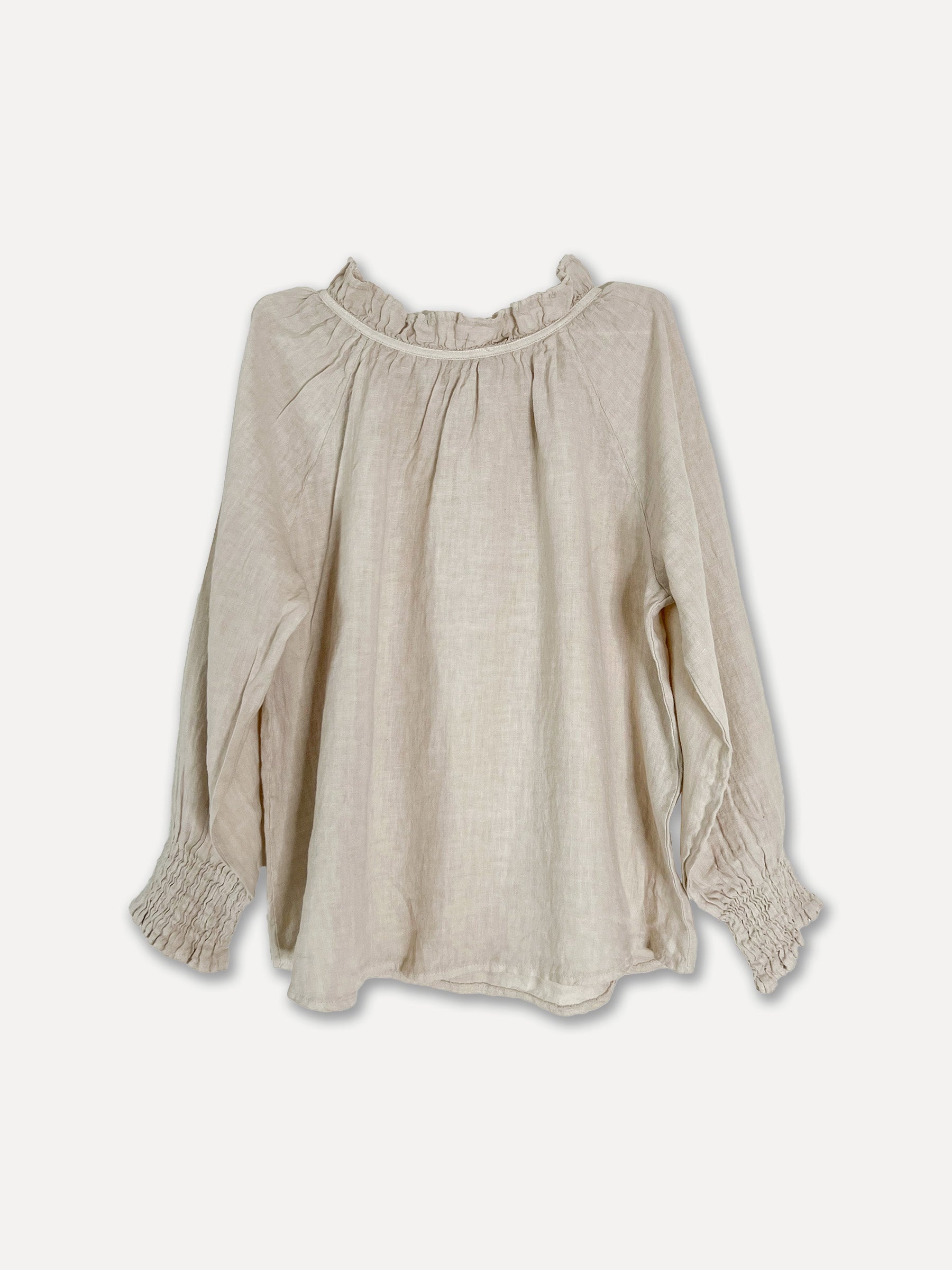 Blusa de lino Jacky, beige