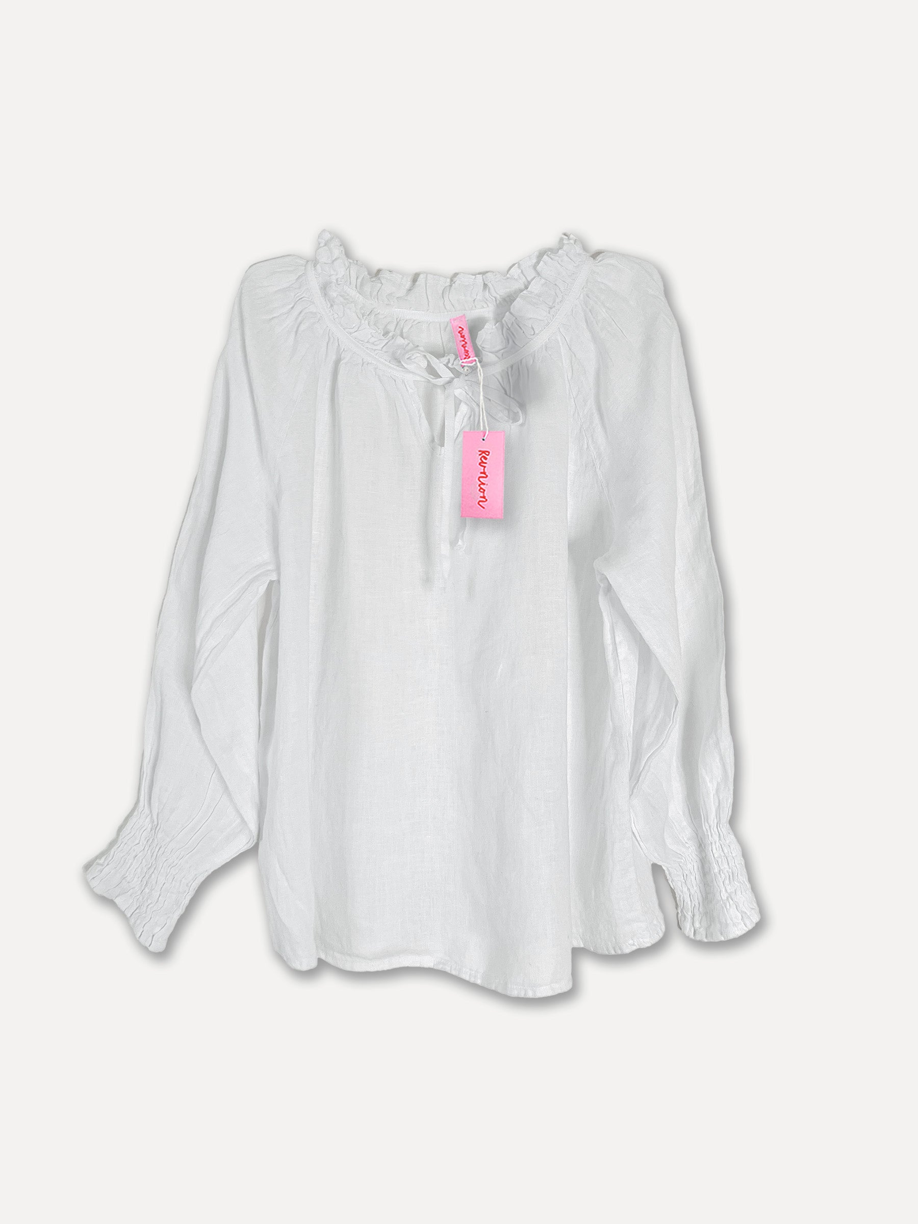 Blusa de lino Jacky, blanco