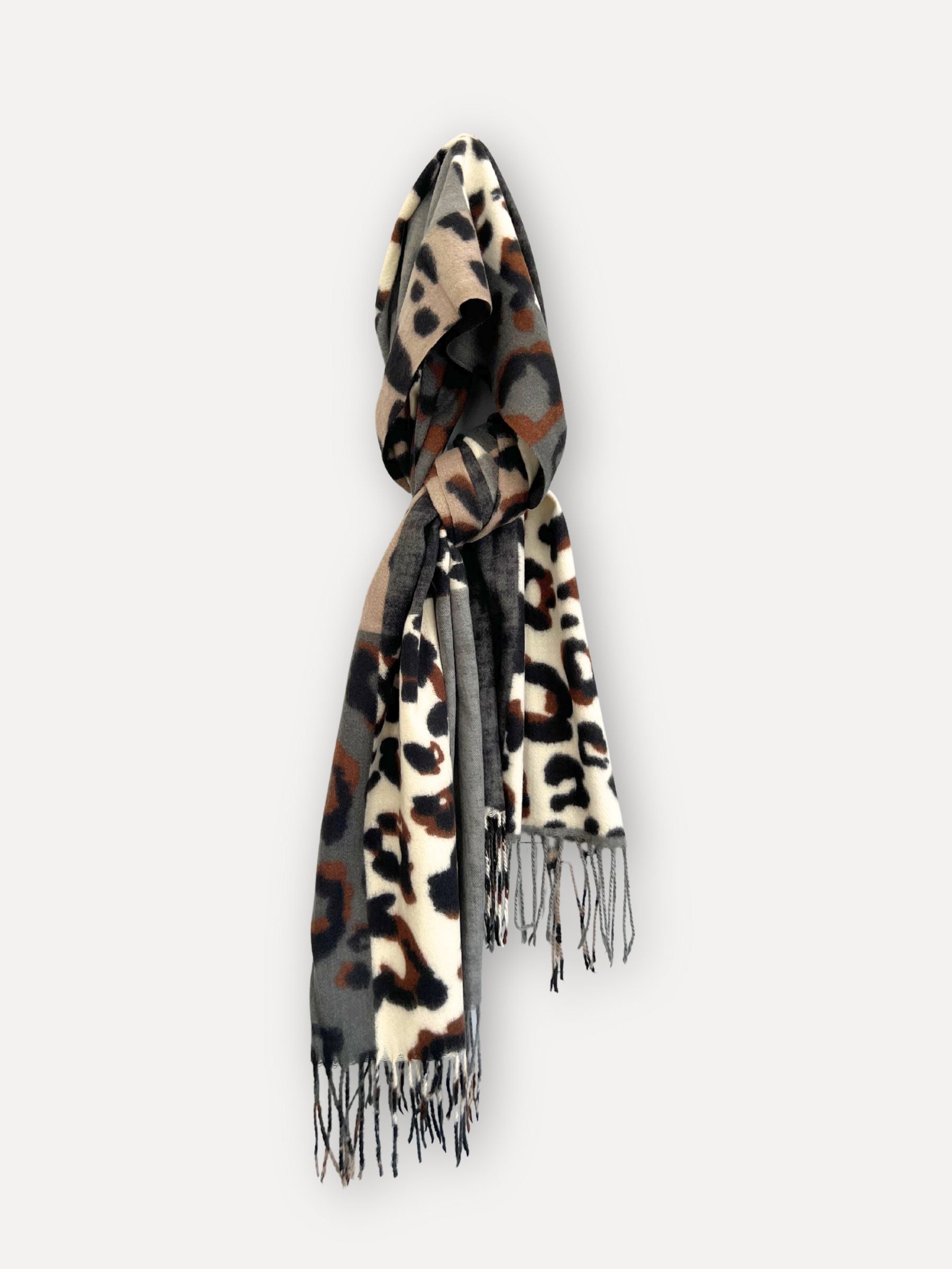 Leo Chequered Scarf, Black