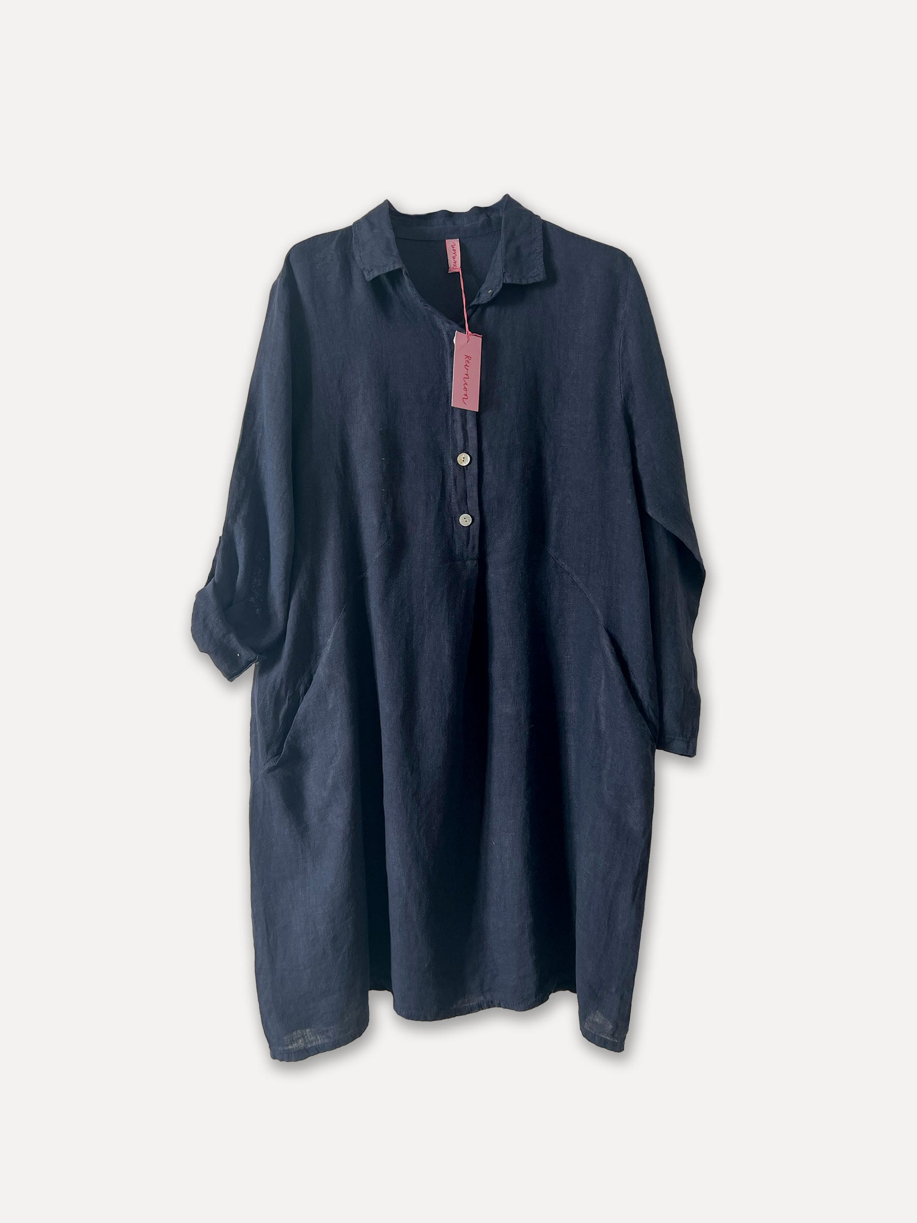 1351 Maria Shirt-Dress, Navy