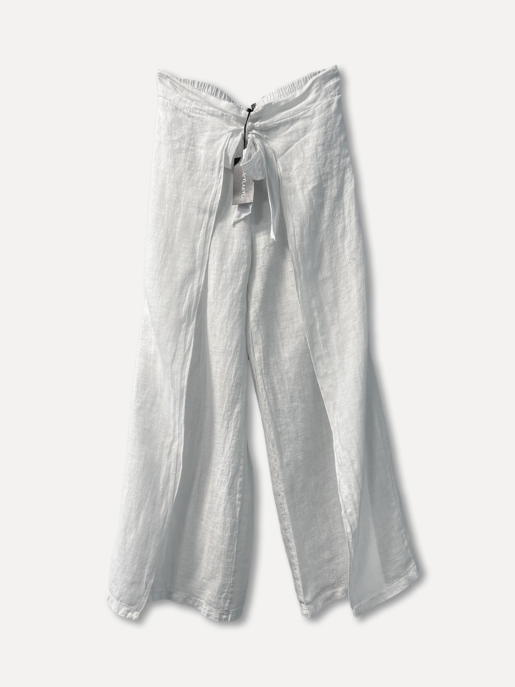 Marigold Linen Pants, White