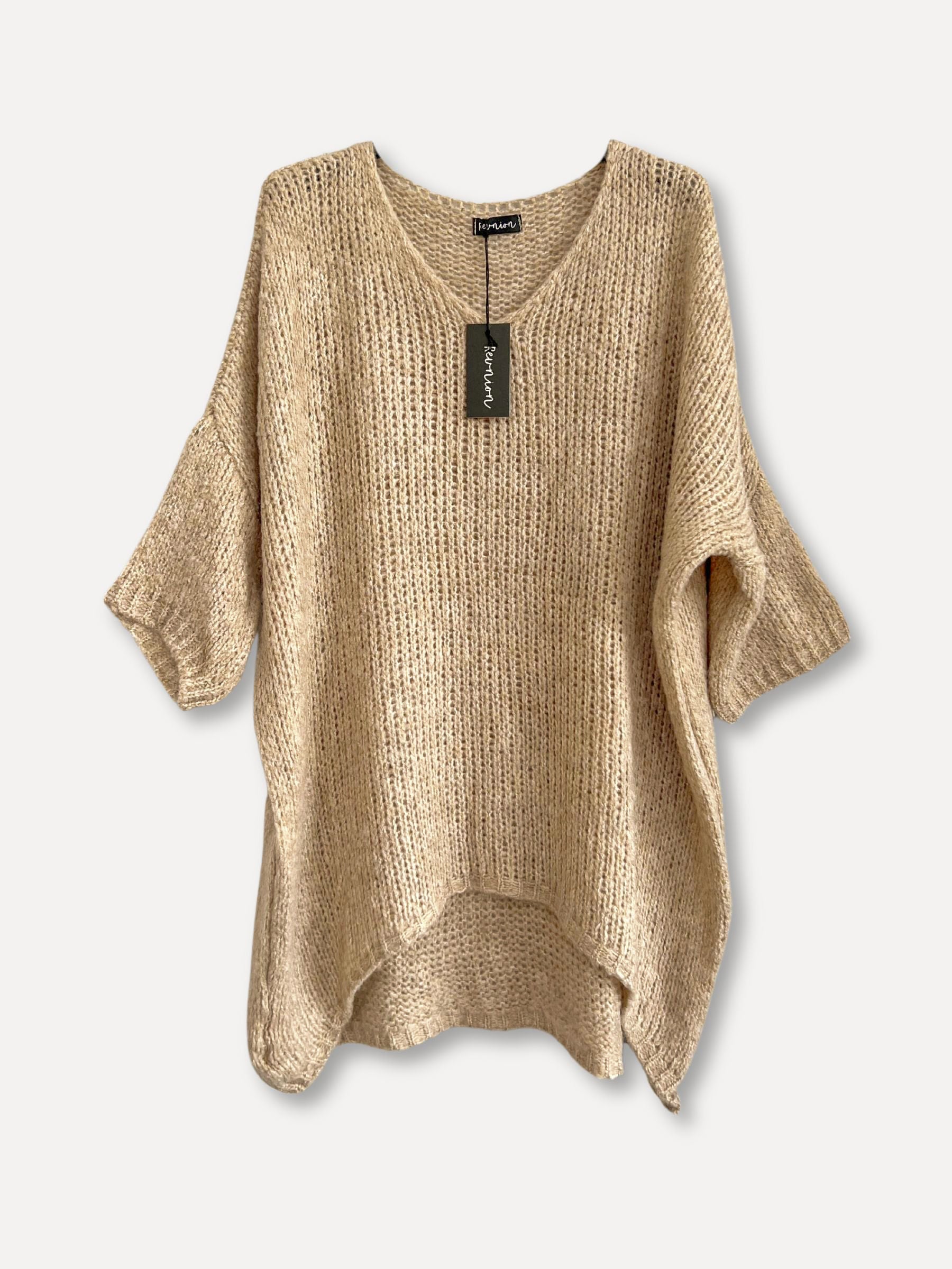 Oversize Midnight Sweater, Camel