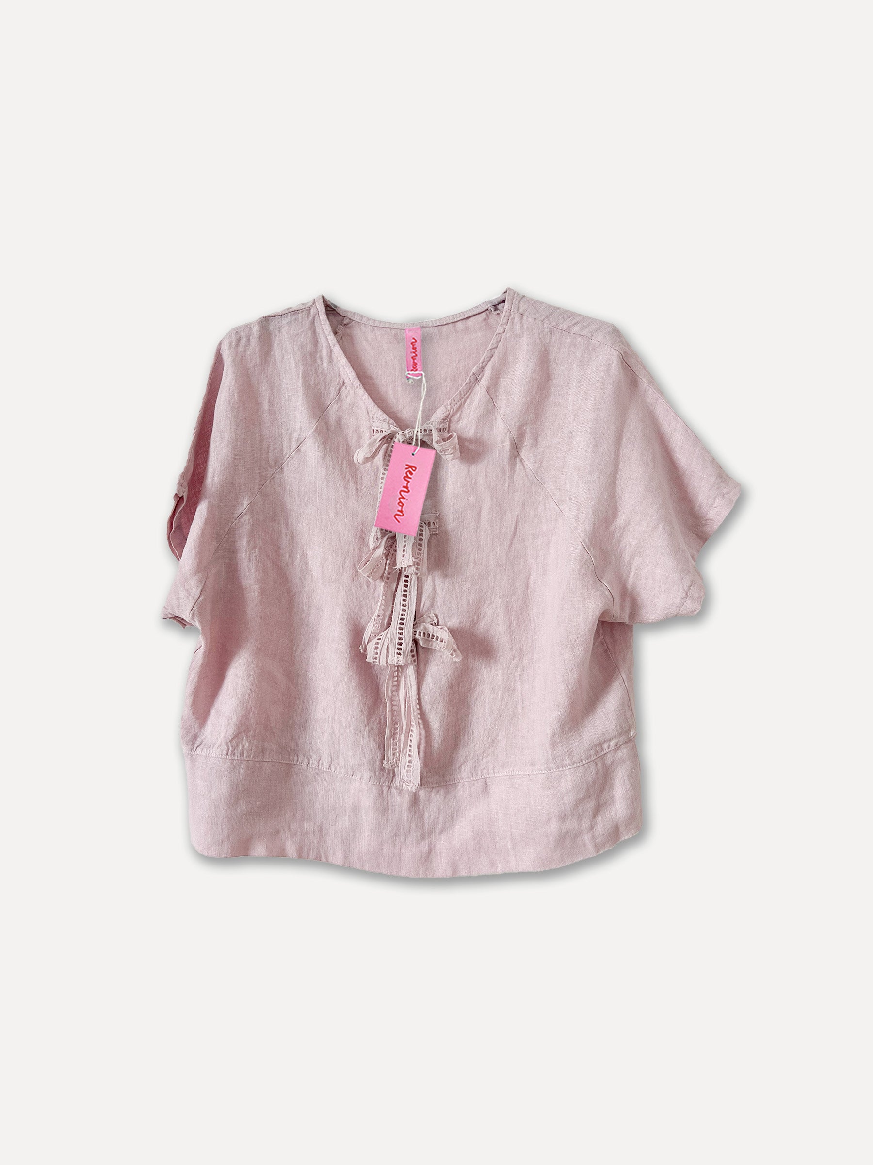 Pat Knot Blouse, Baby Pink