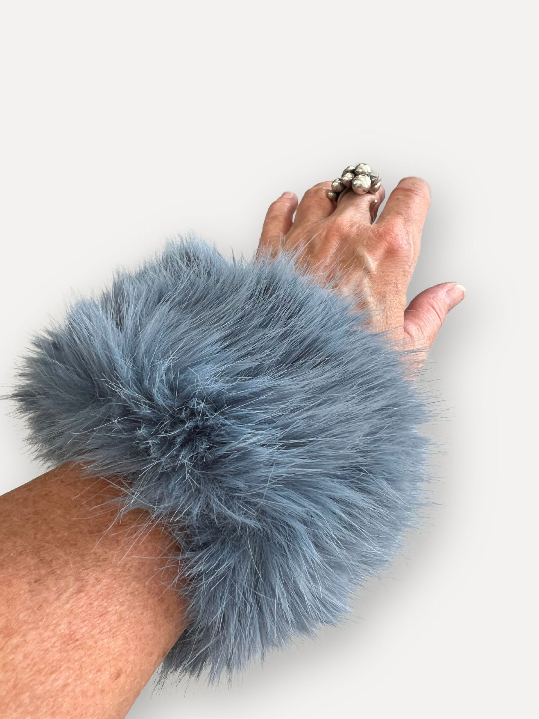 Paw Wrist Warmers, Sky Blue