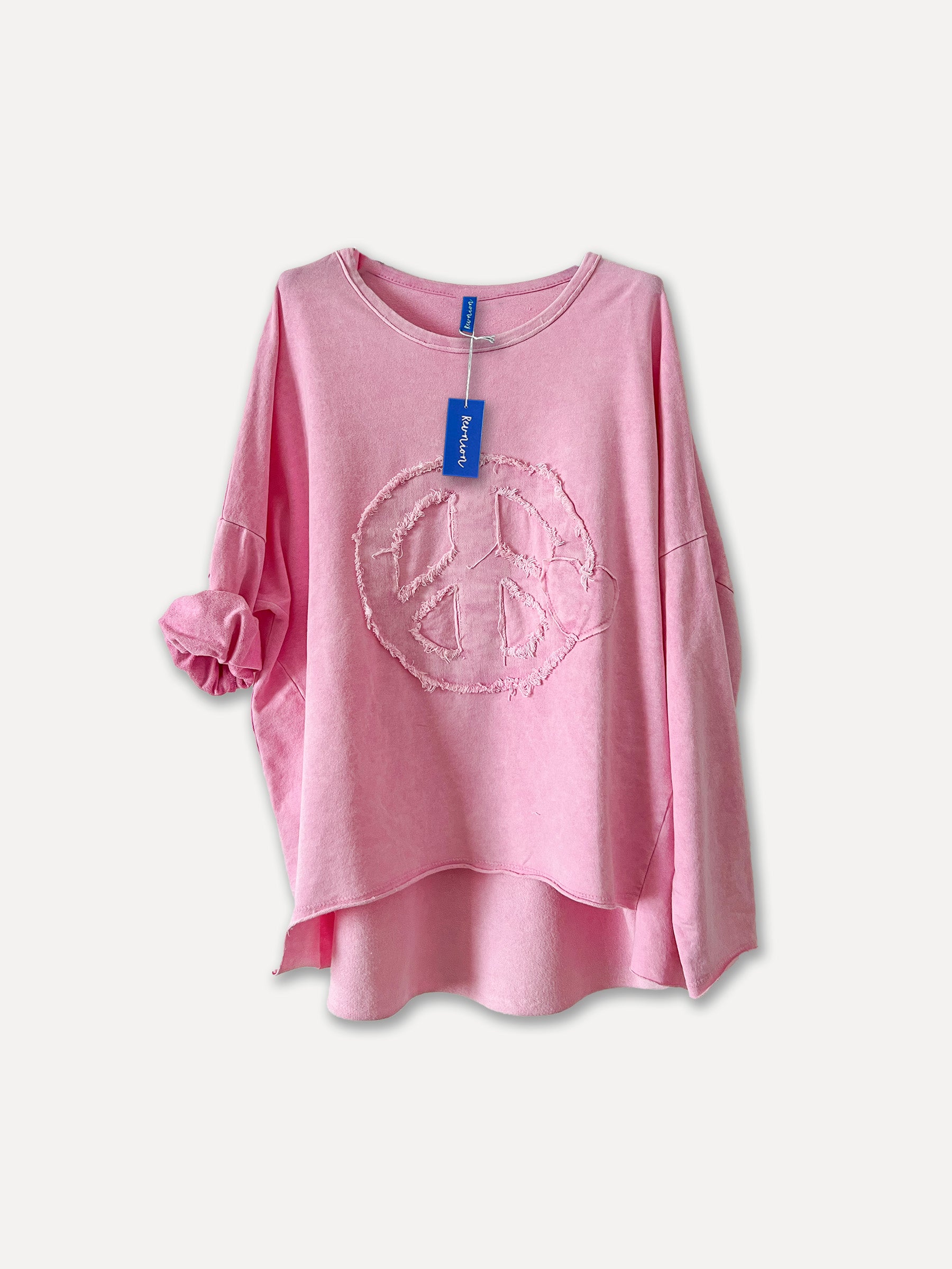 4111 - Love Peace Sweater, Pink