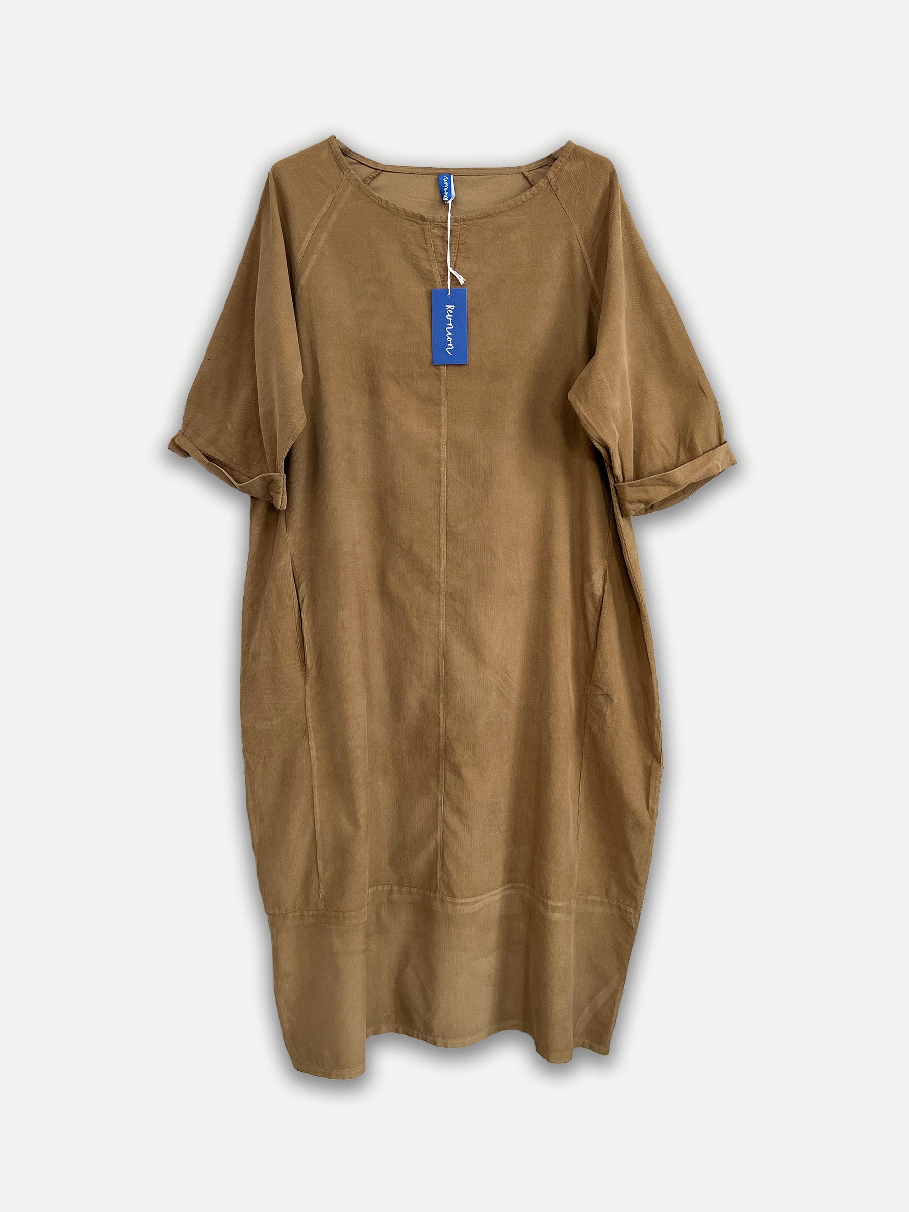 Perla Winterkabelkleid, dunkles Taupe