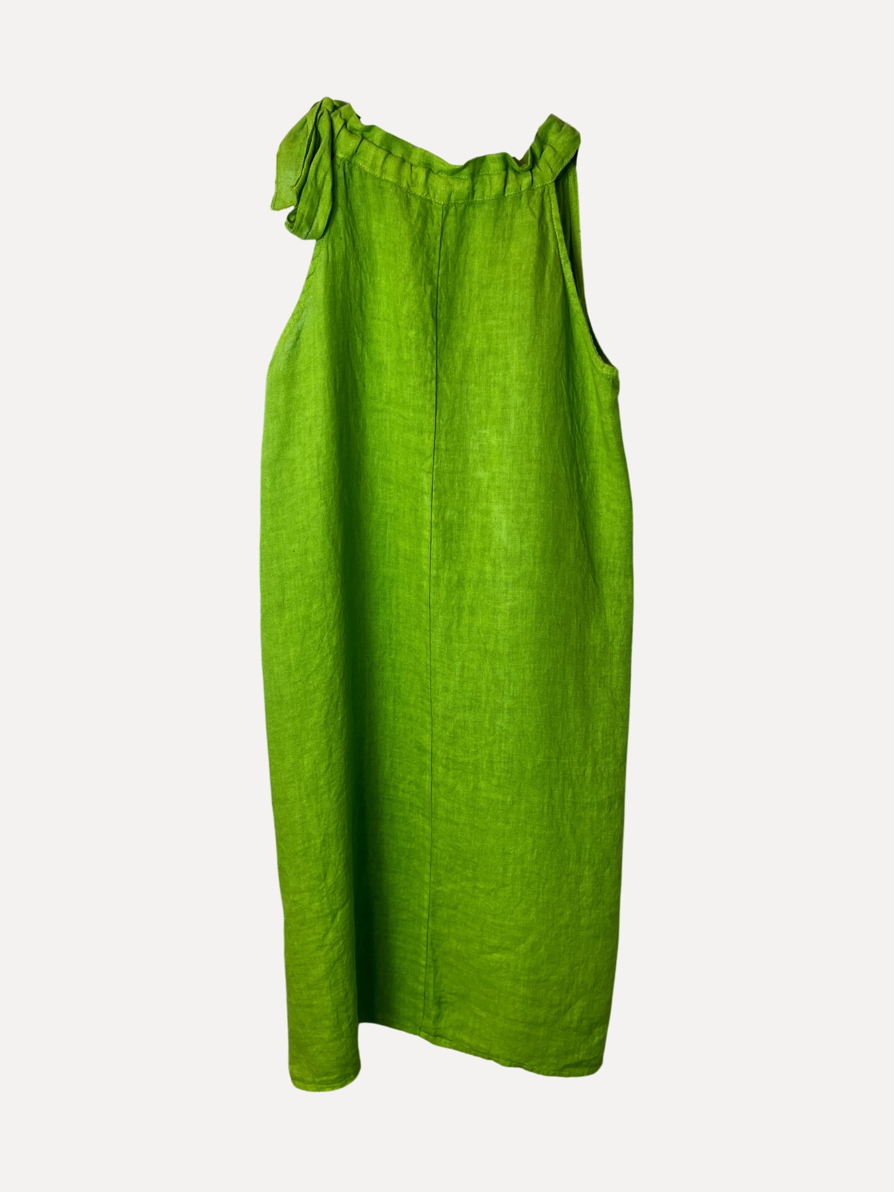 Macy Linen Dress, Spring Green