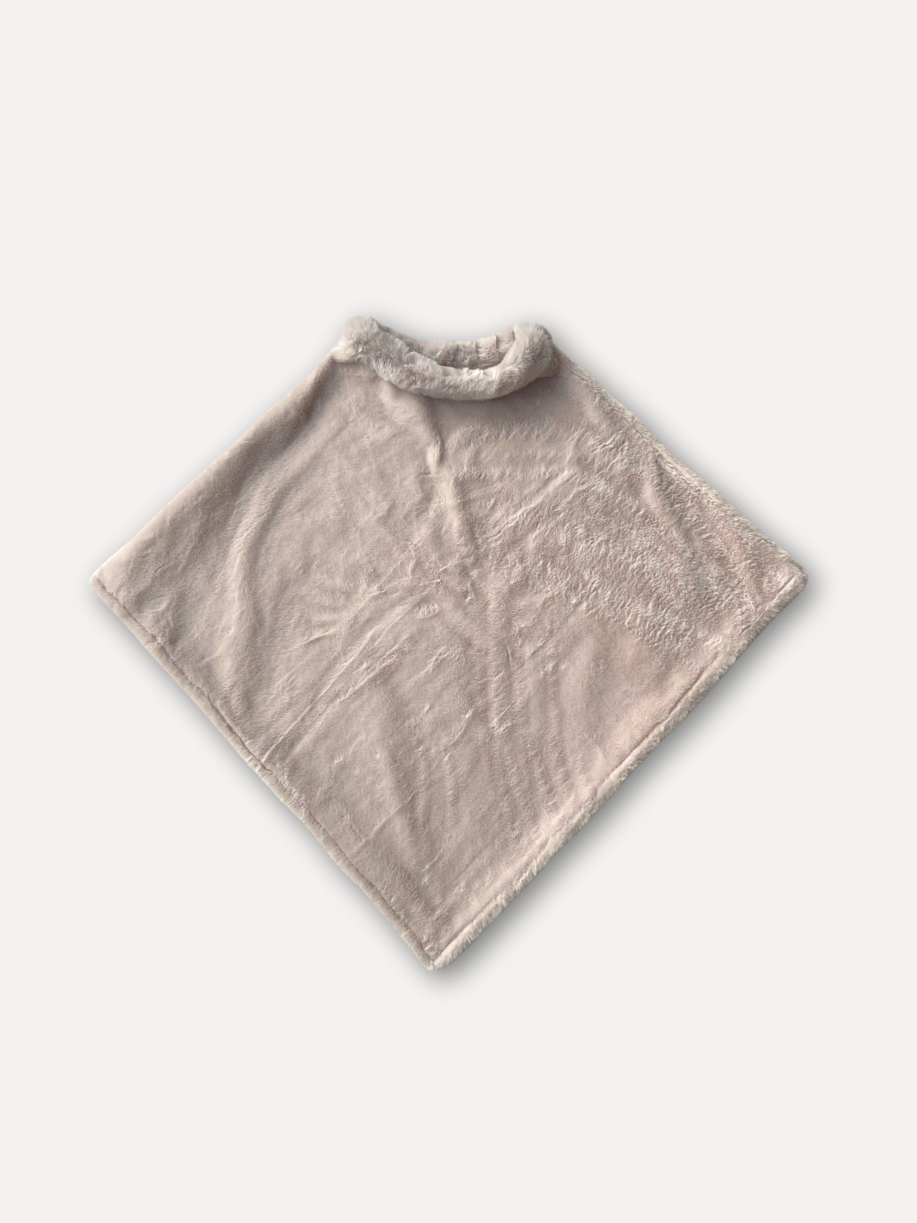 Silky poncho, beige