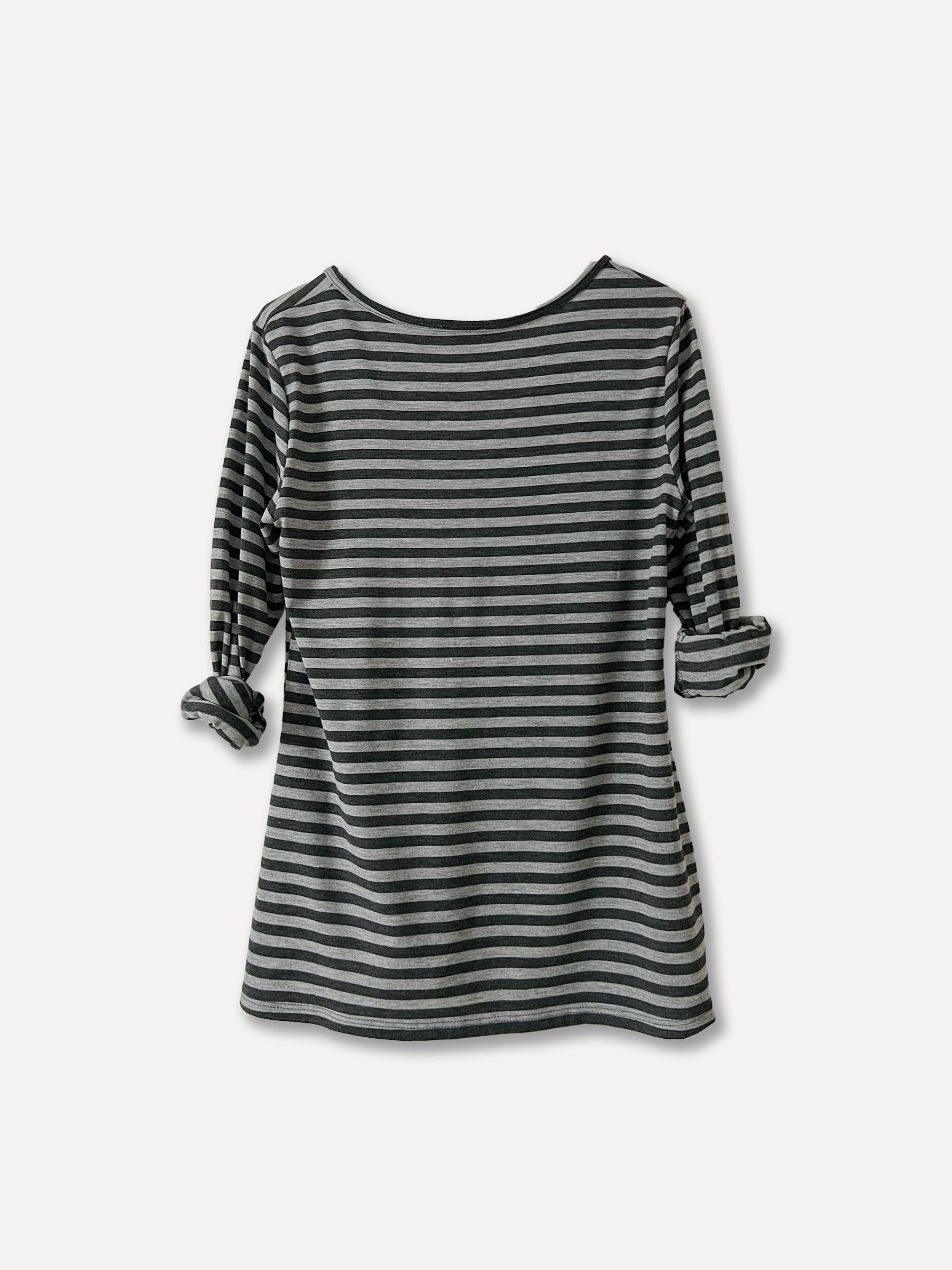 Nonno stripe t, grigio / nero