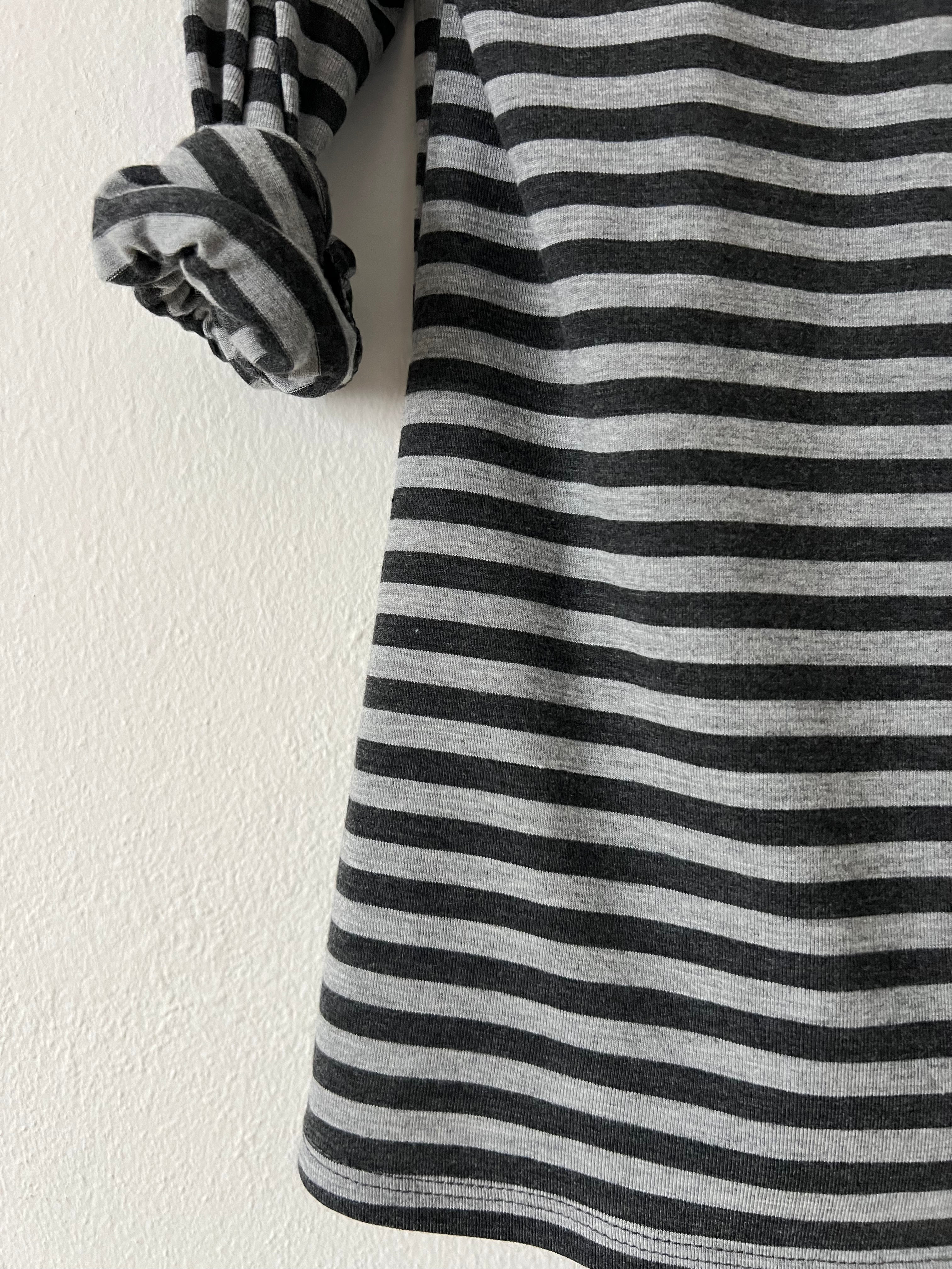 Nonno stripe t, grigio / nero