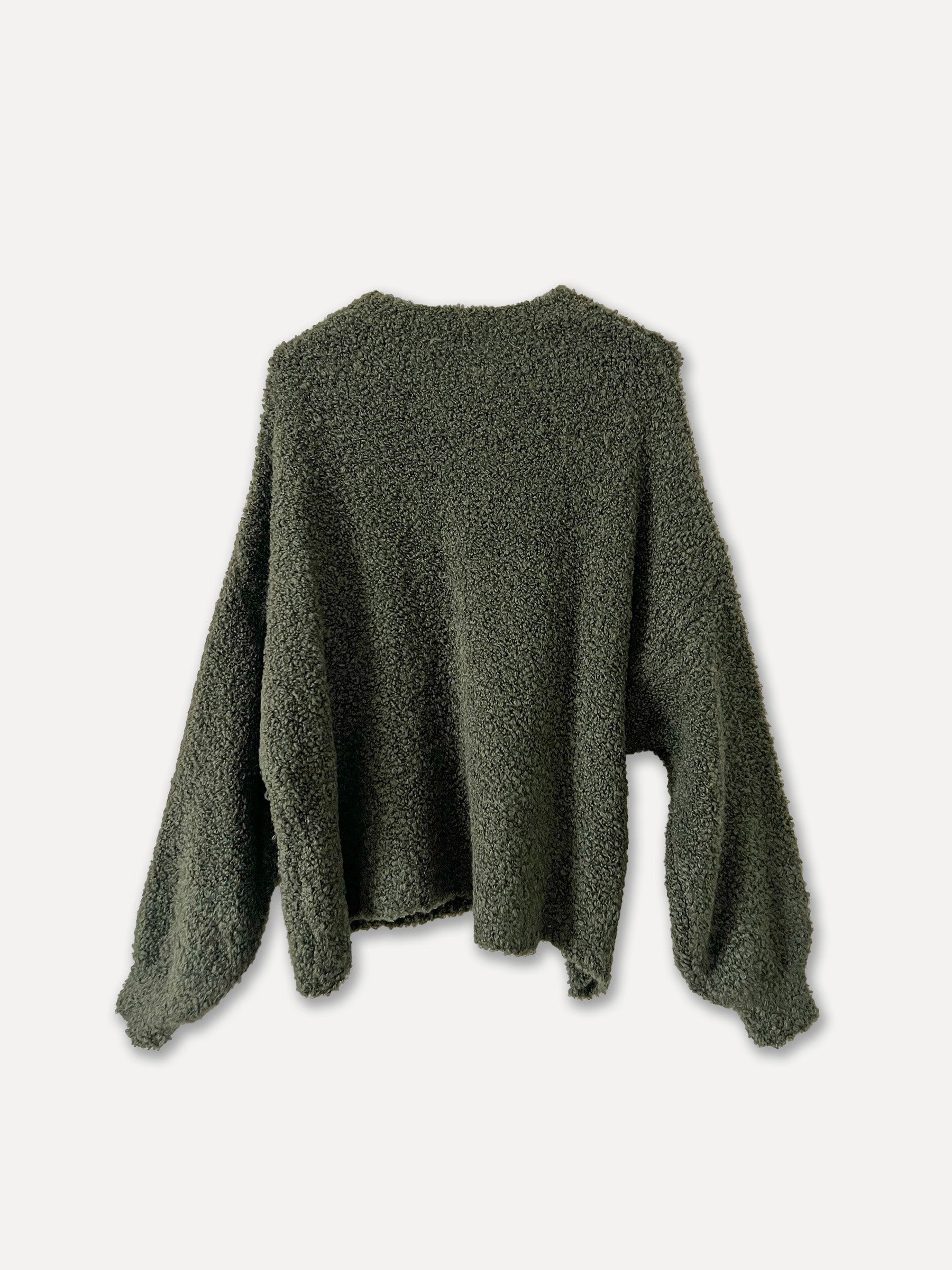 72610 - Round Neck Spring Sweater, Army