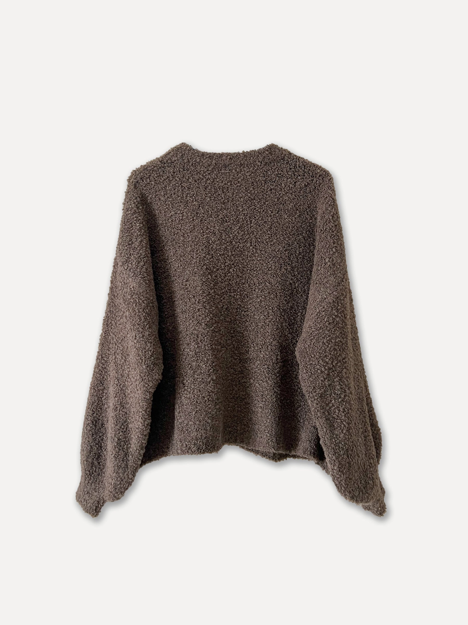 72610 - Round Neck Spring Sweater, Brown